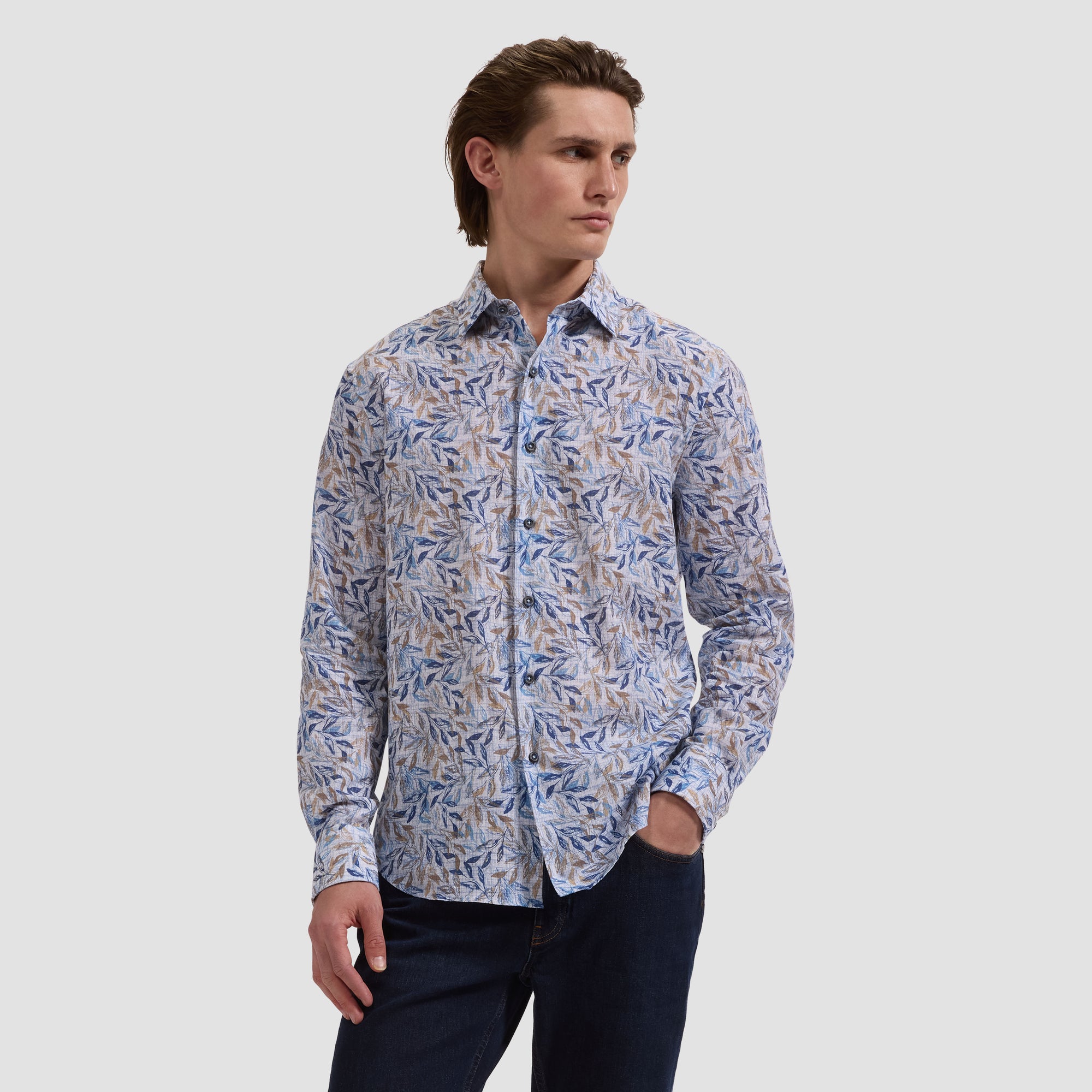 Julian Leaf Print Shirt