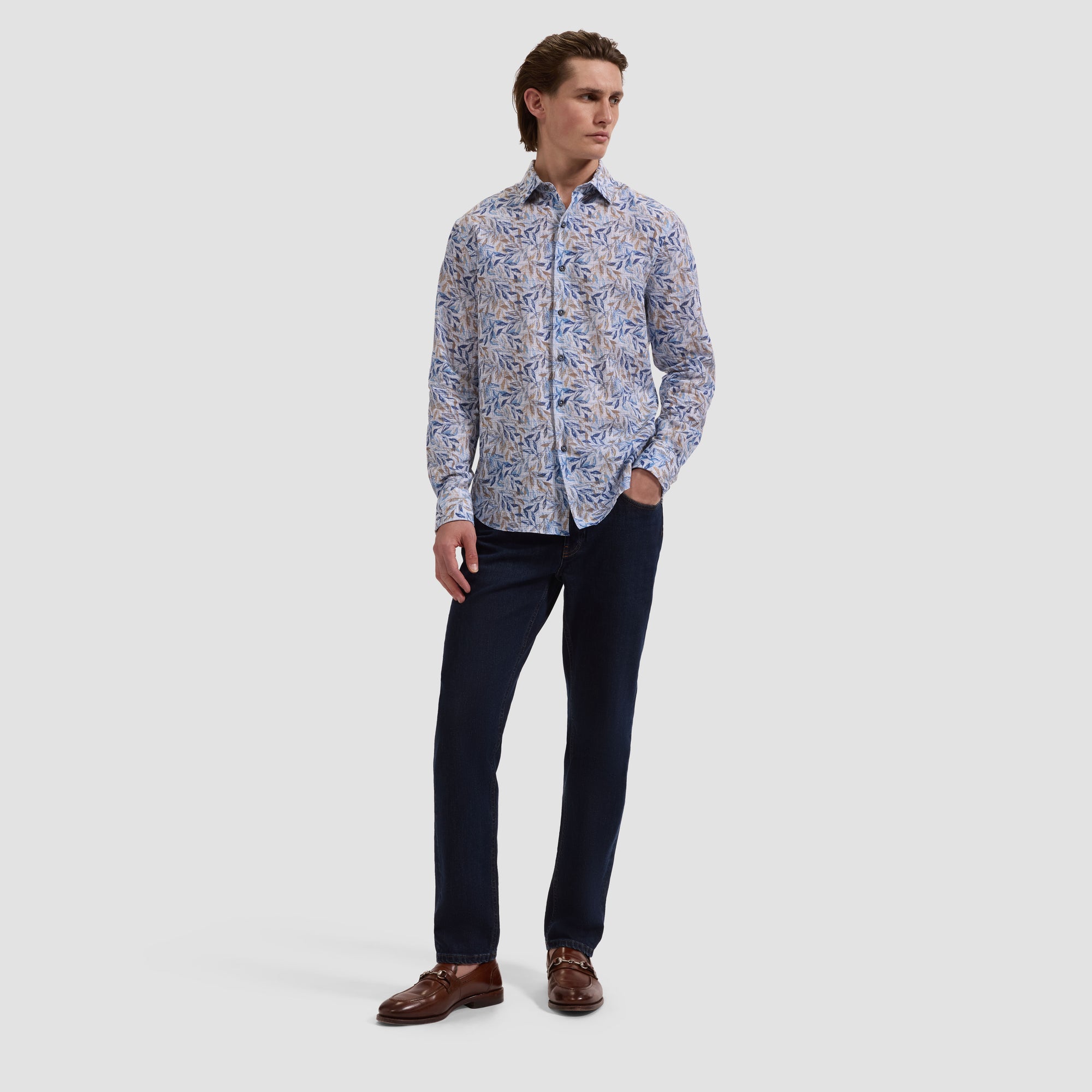 Julian Leaf Print Shirt