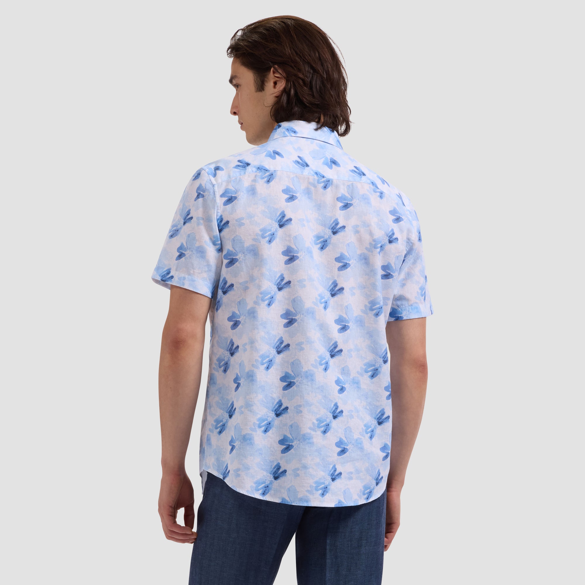 Orson Watercolor Floral Short-Sleeve Shirt