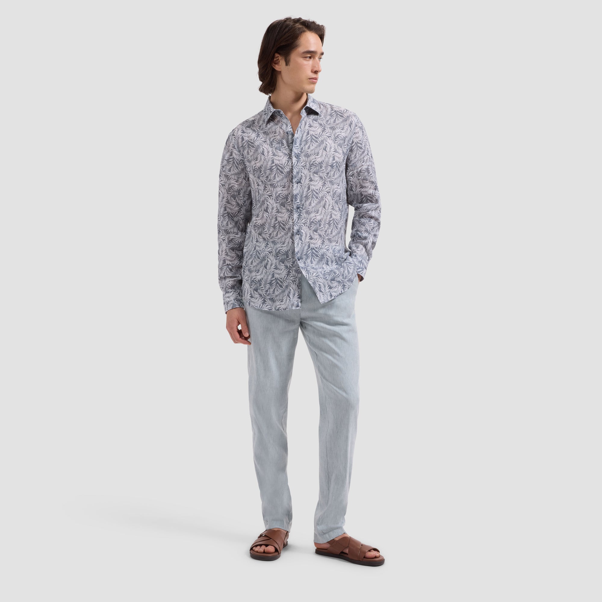 Julian Leaf Print Shirt