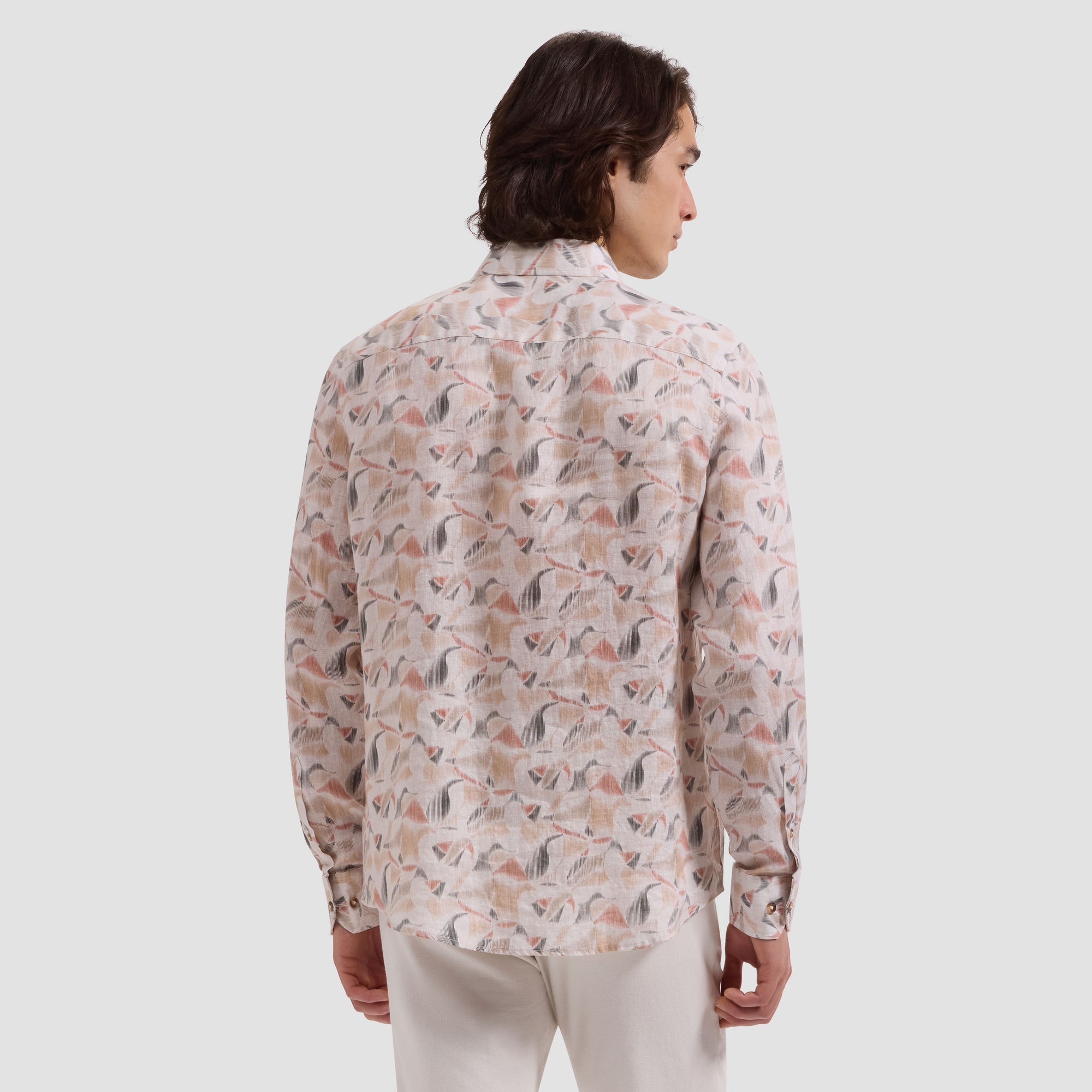 Julian Abstract Leaf Print Shirt