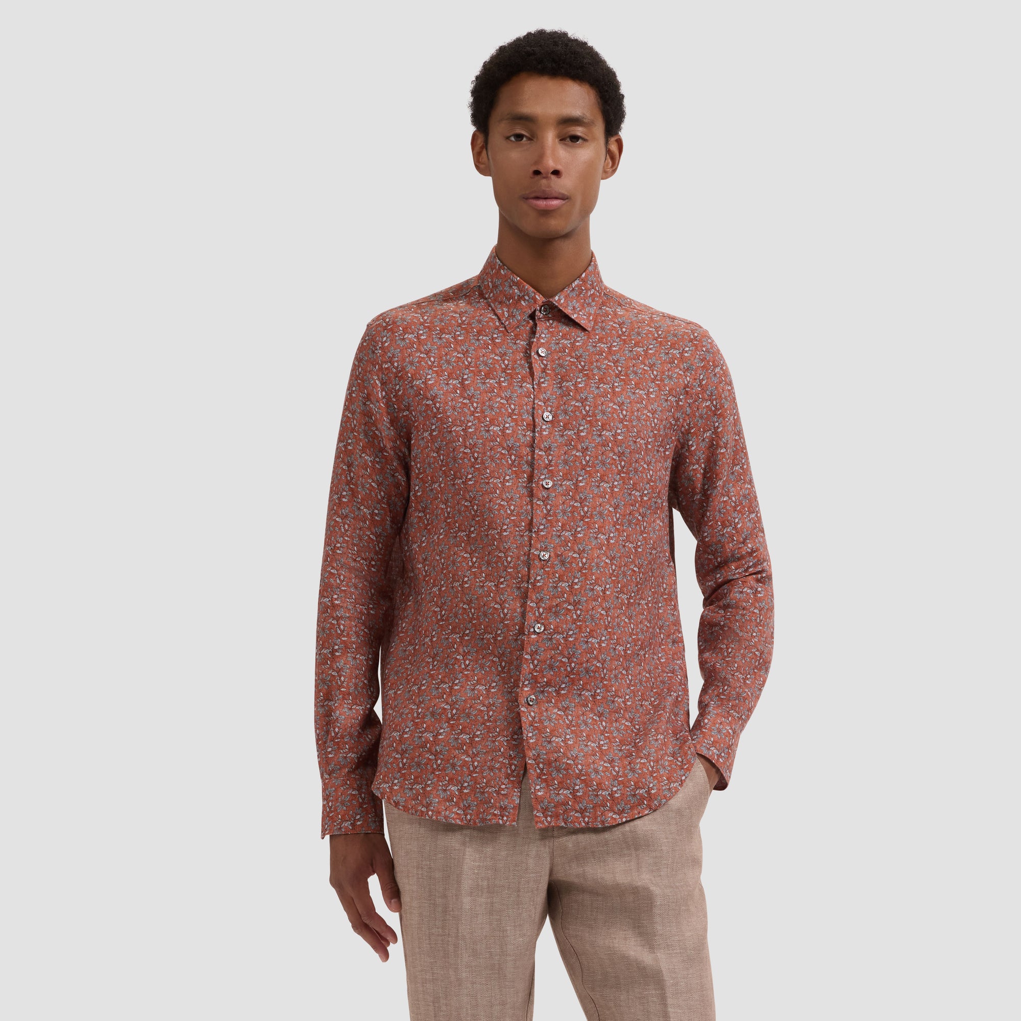 Julian Leaf Print Shirt