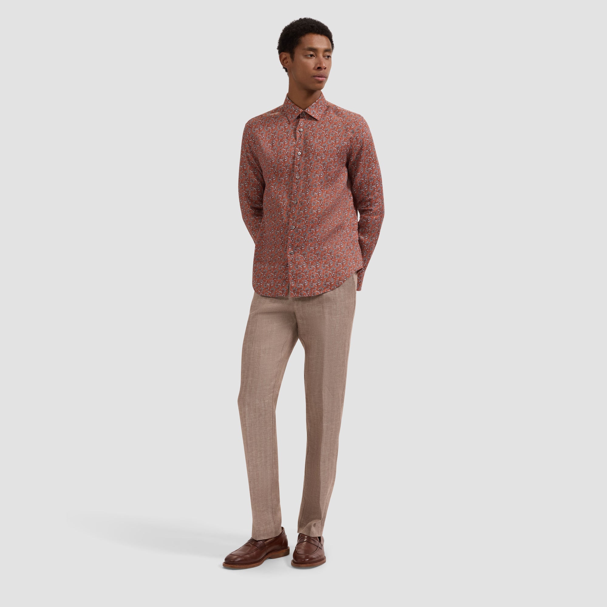 Julian Leaf Print Shirt