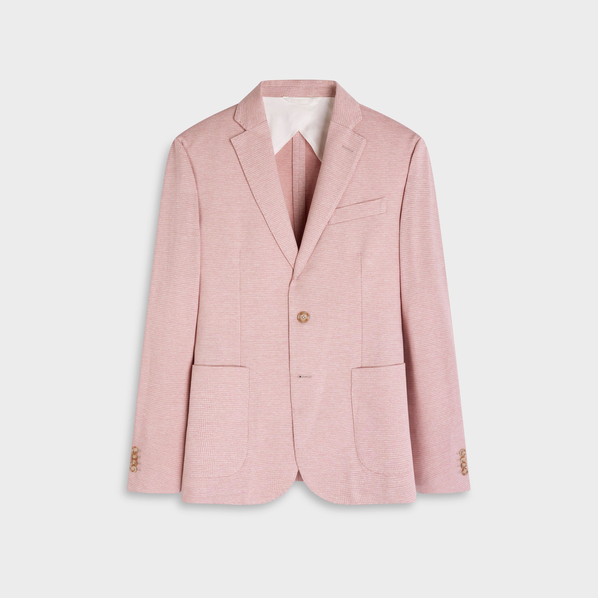 Houndstooth Two-Button Blazer