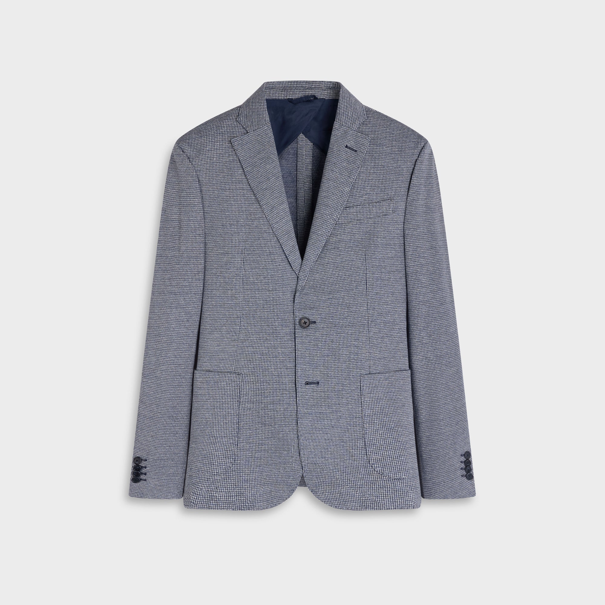 Houndstooth Two-Button Blazer