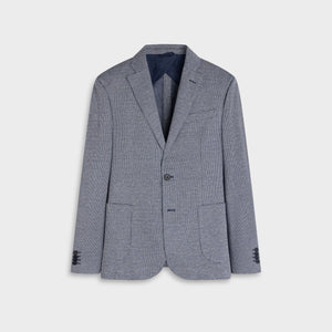 Houndstooth Two-Button Blazer