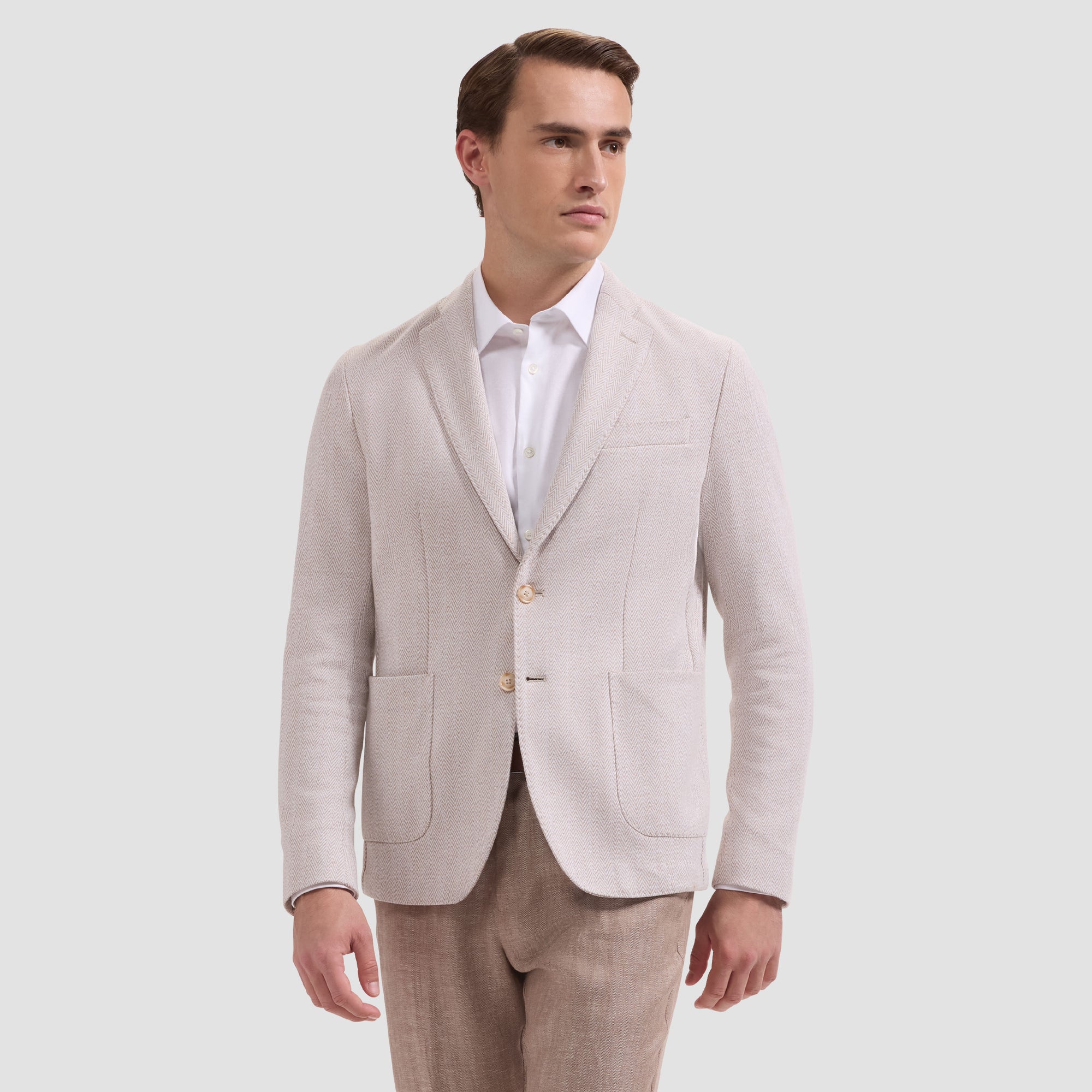 Herringbone Two-Button Blazer