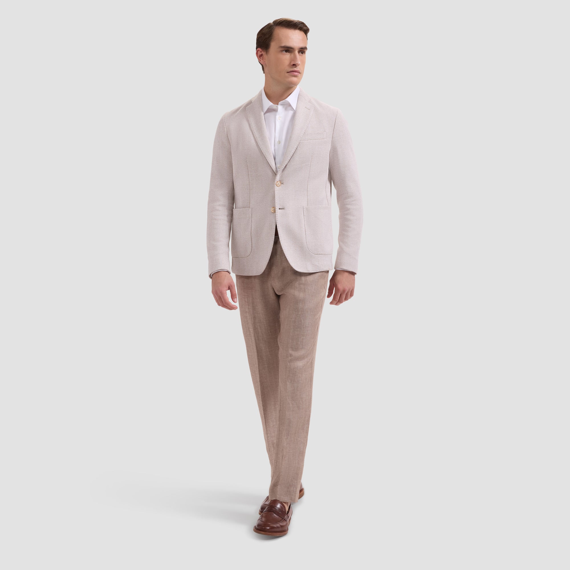 Herringbone Two-Button Blazer