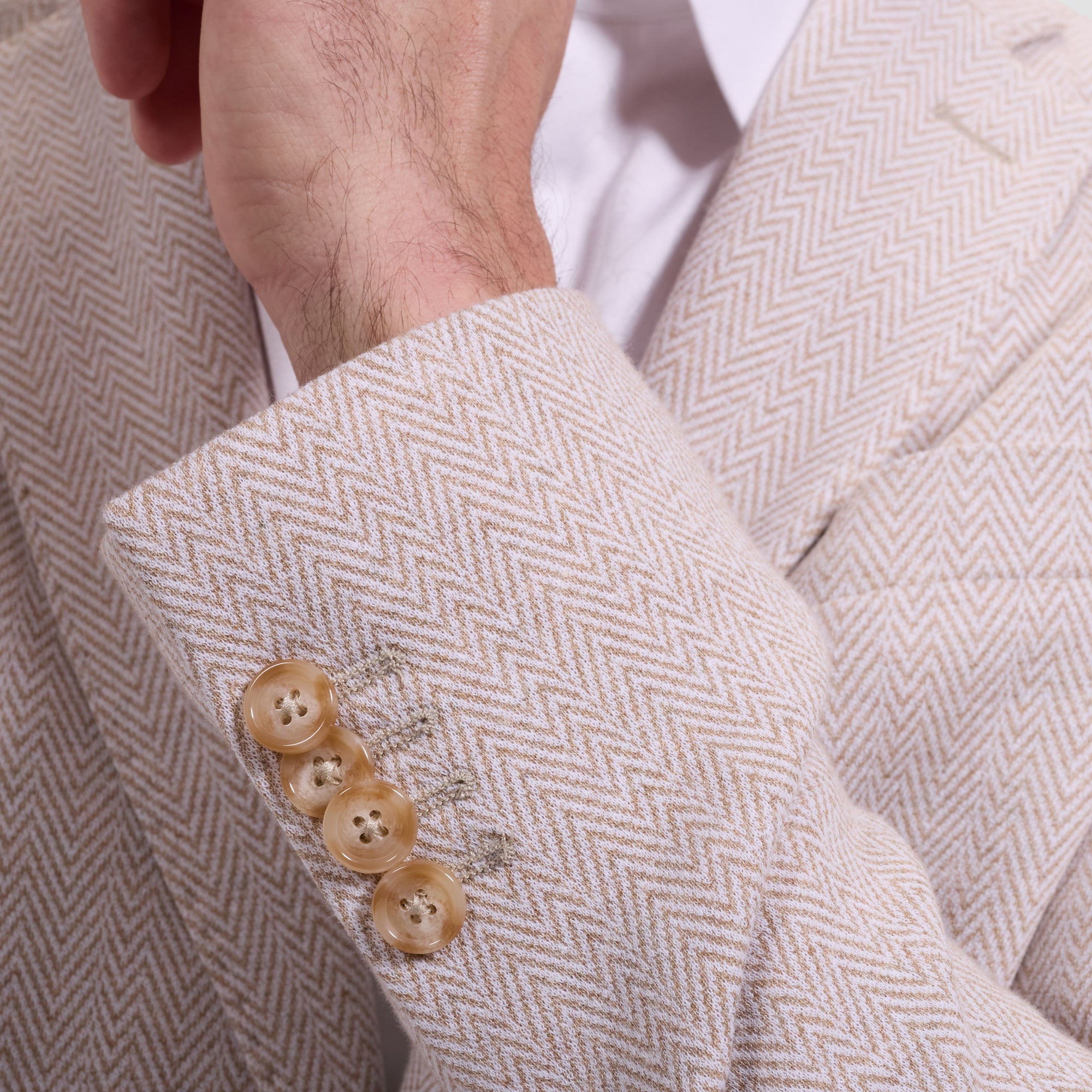 Herringbone Two-Button Blazer