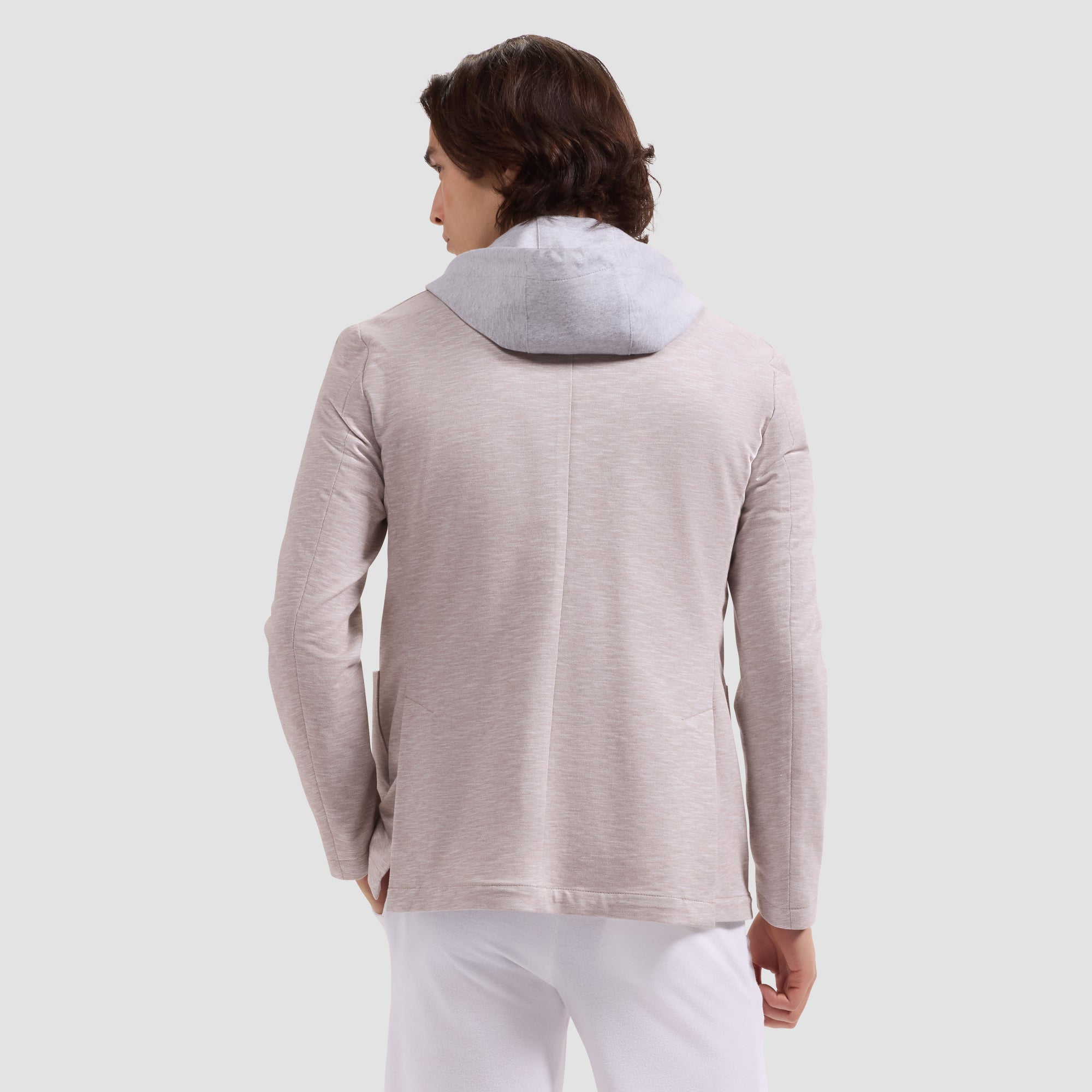 Melange Pique Three-Button Blazer