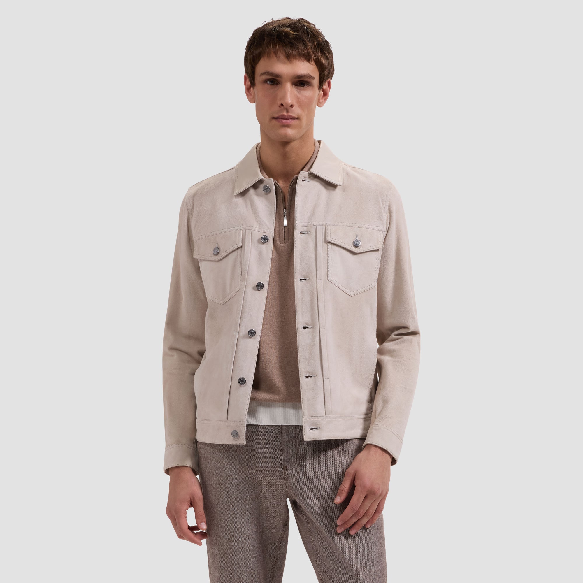 Hybrid Suede Trucker Jacket