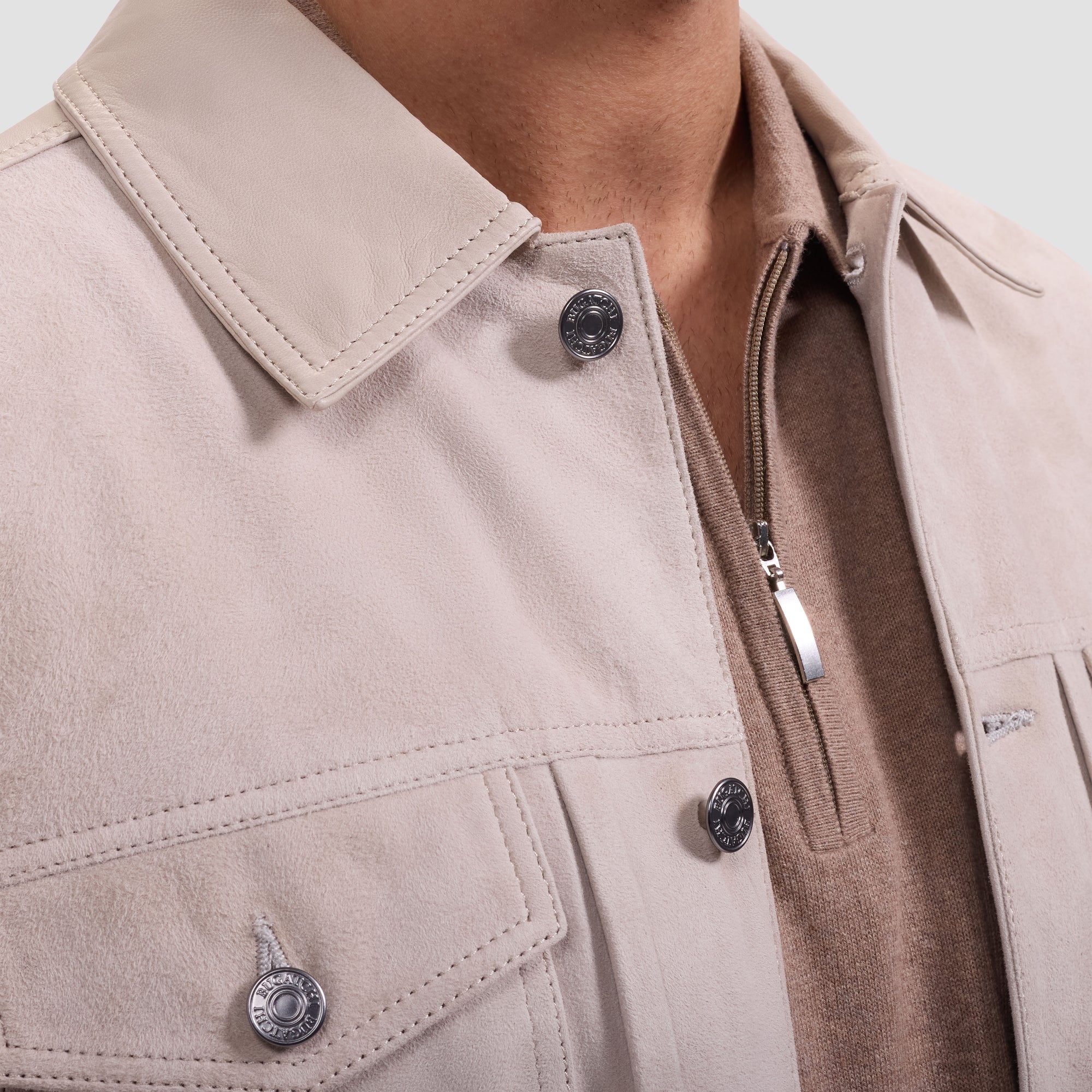 Hybrid Suede Trucker Jacket