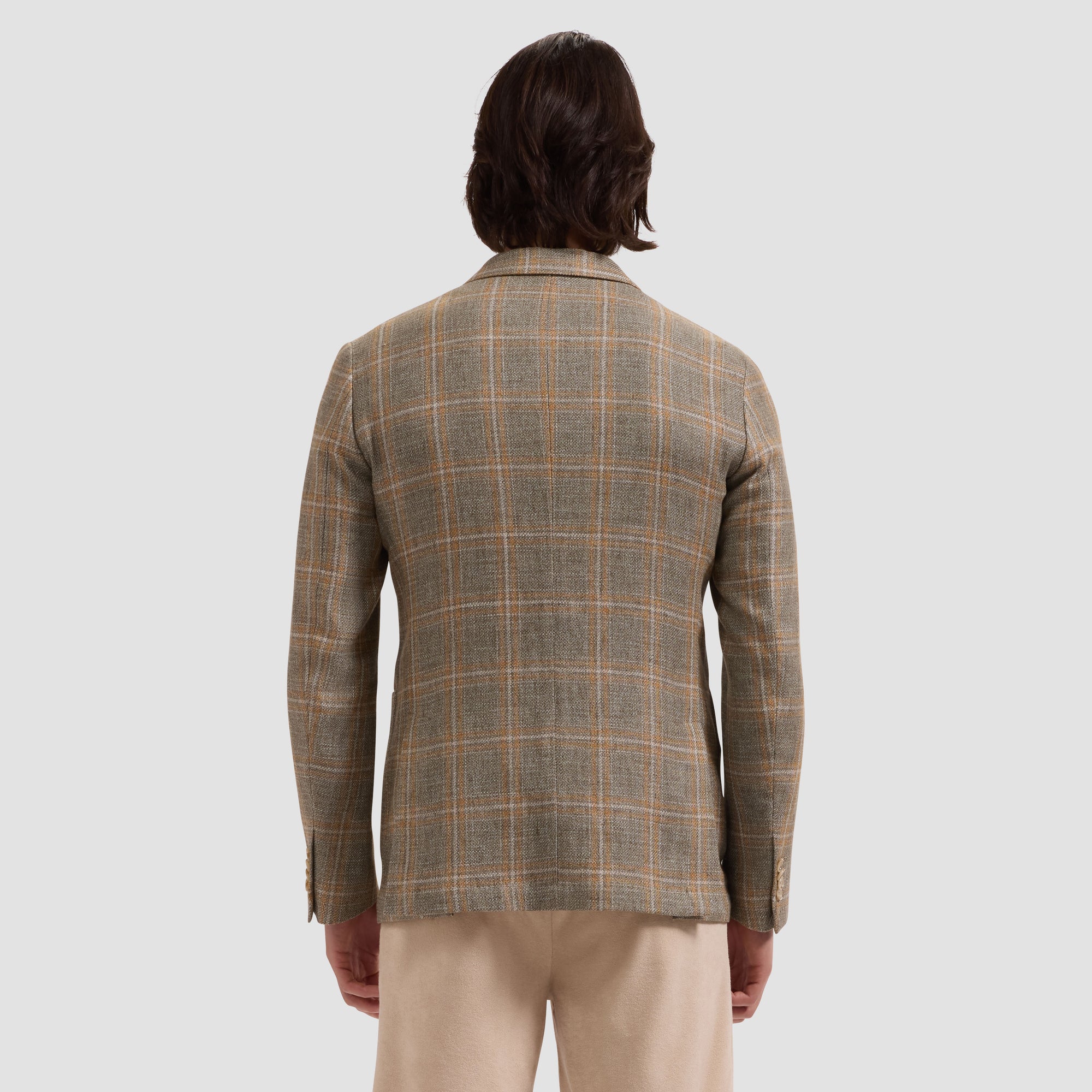 Windowpane Two-Button Blazer