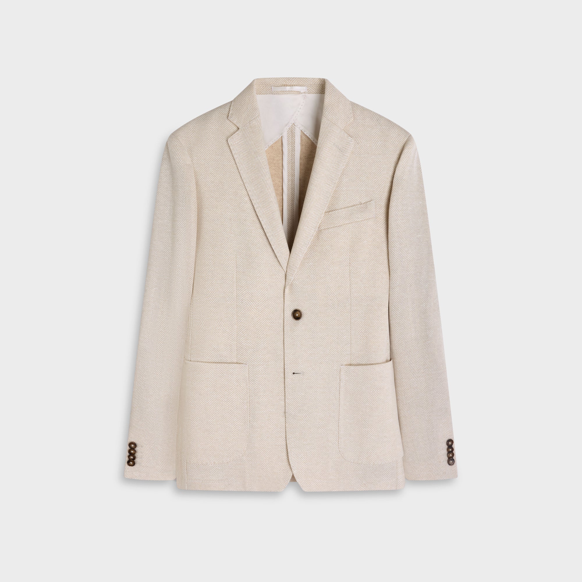 Herringbone Two-Button Blazer