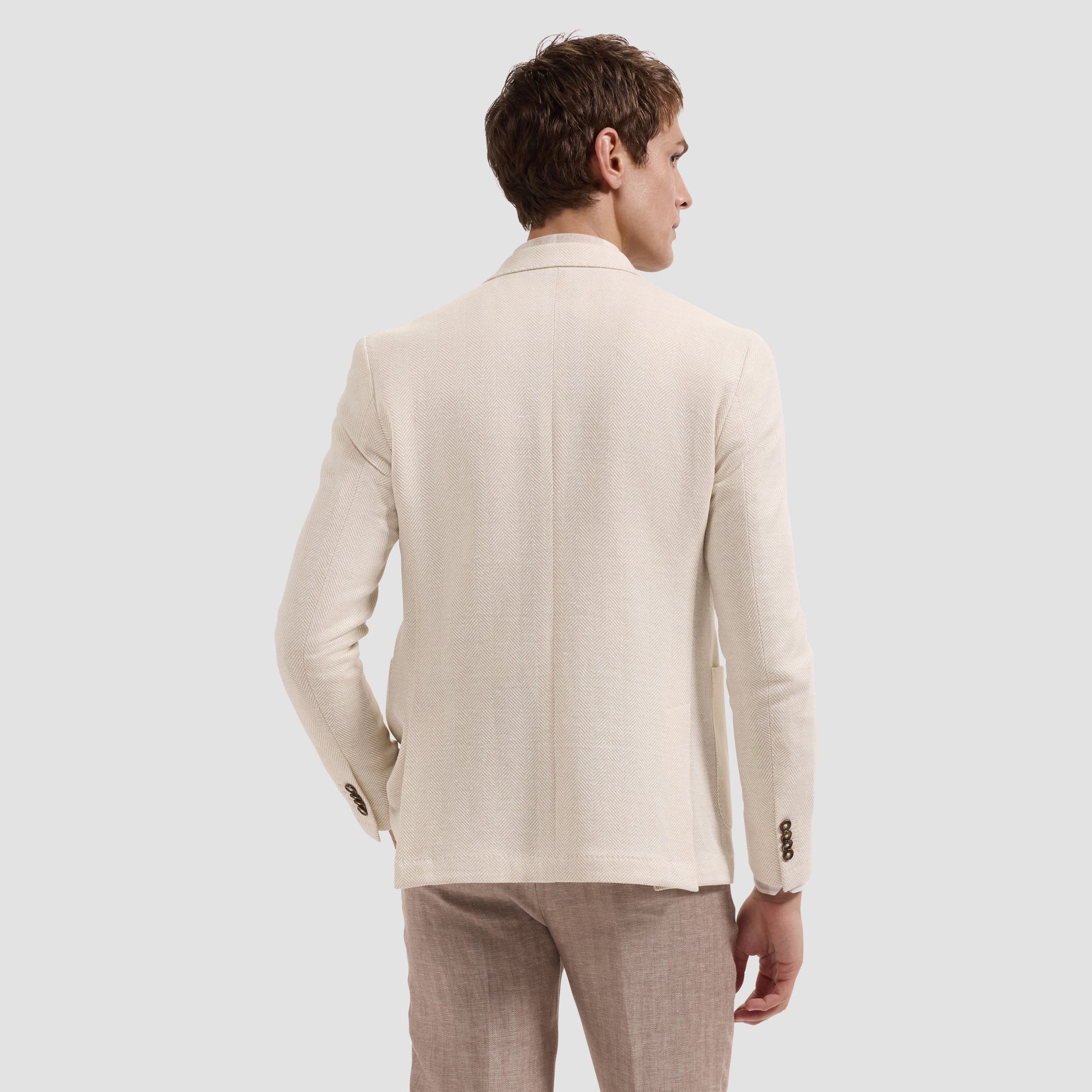 Herringbone Two-Button Blazer
