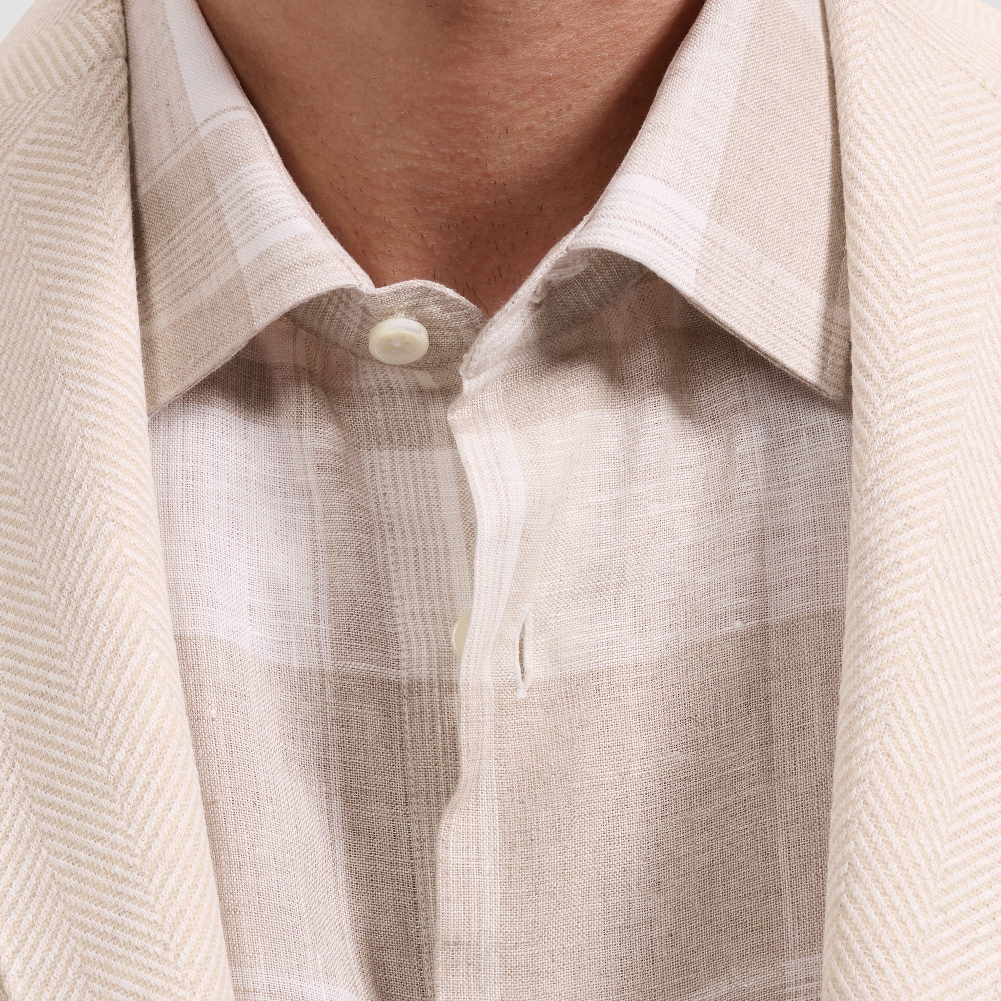 Herringbone Two-Button Blazer