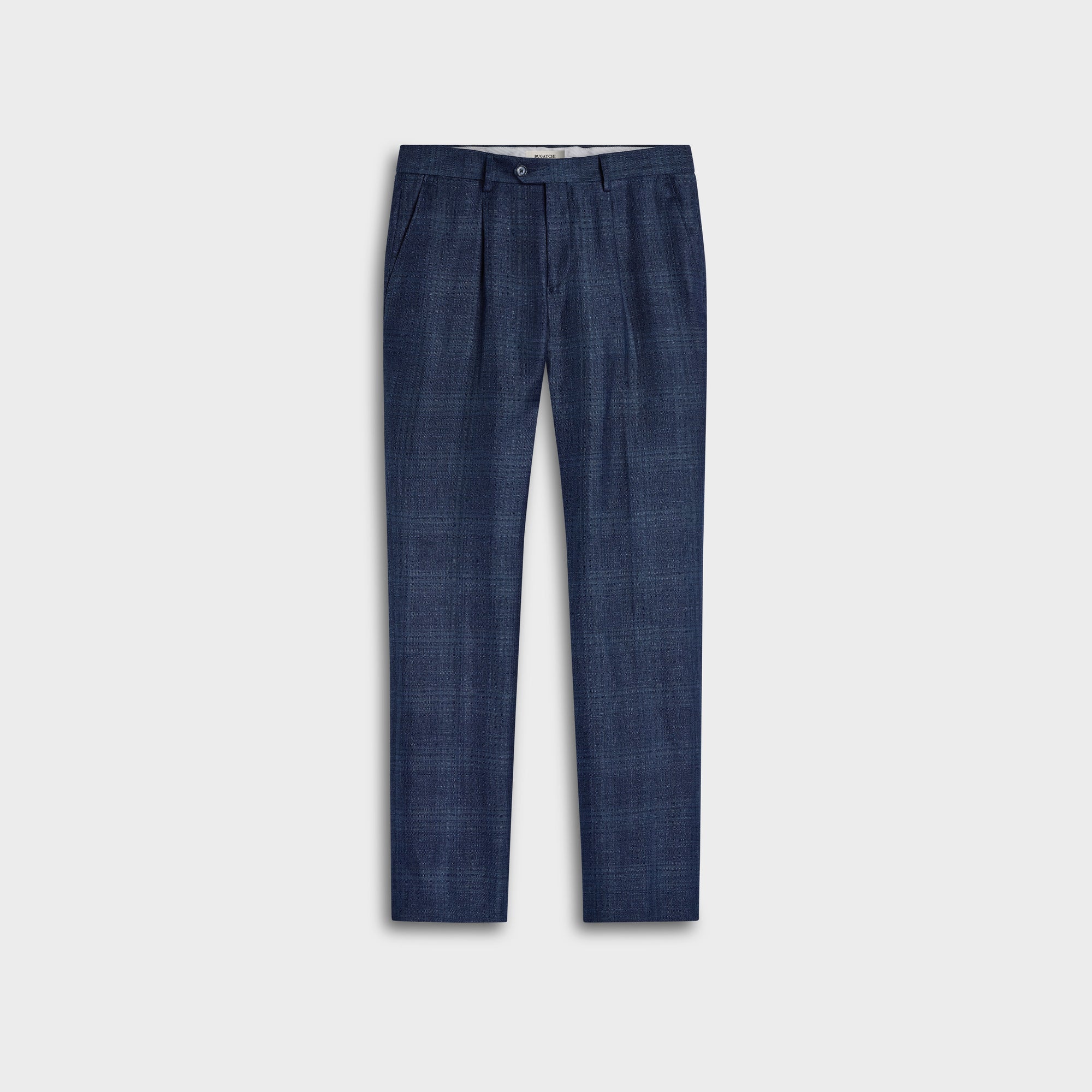 Tonal Madras Single Pleat Dress Pants