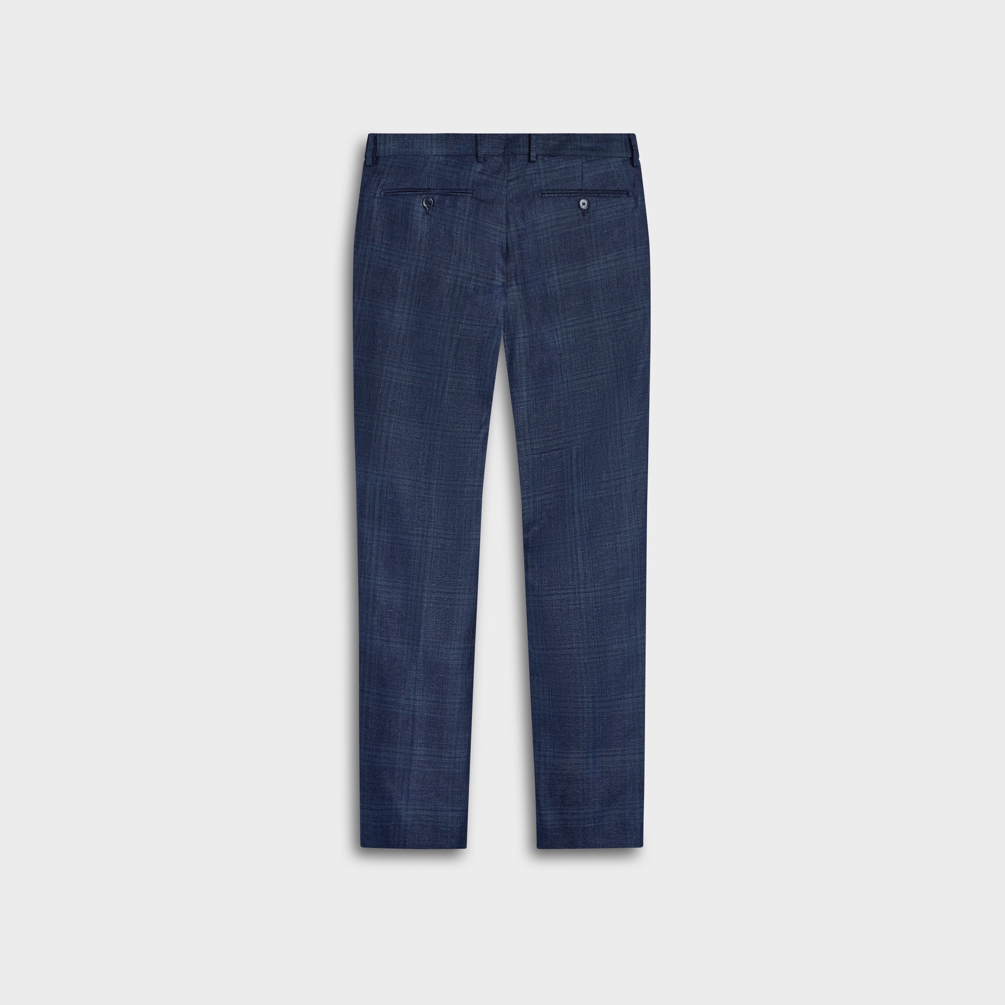 Tonal Madras Single Pleat Dress Pants