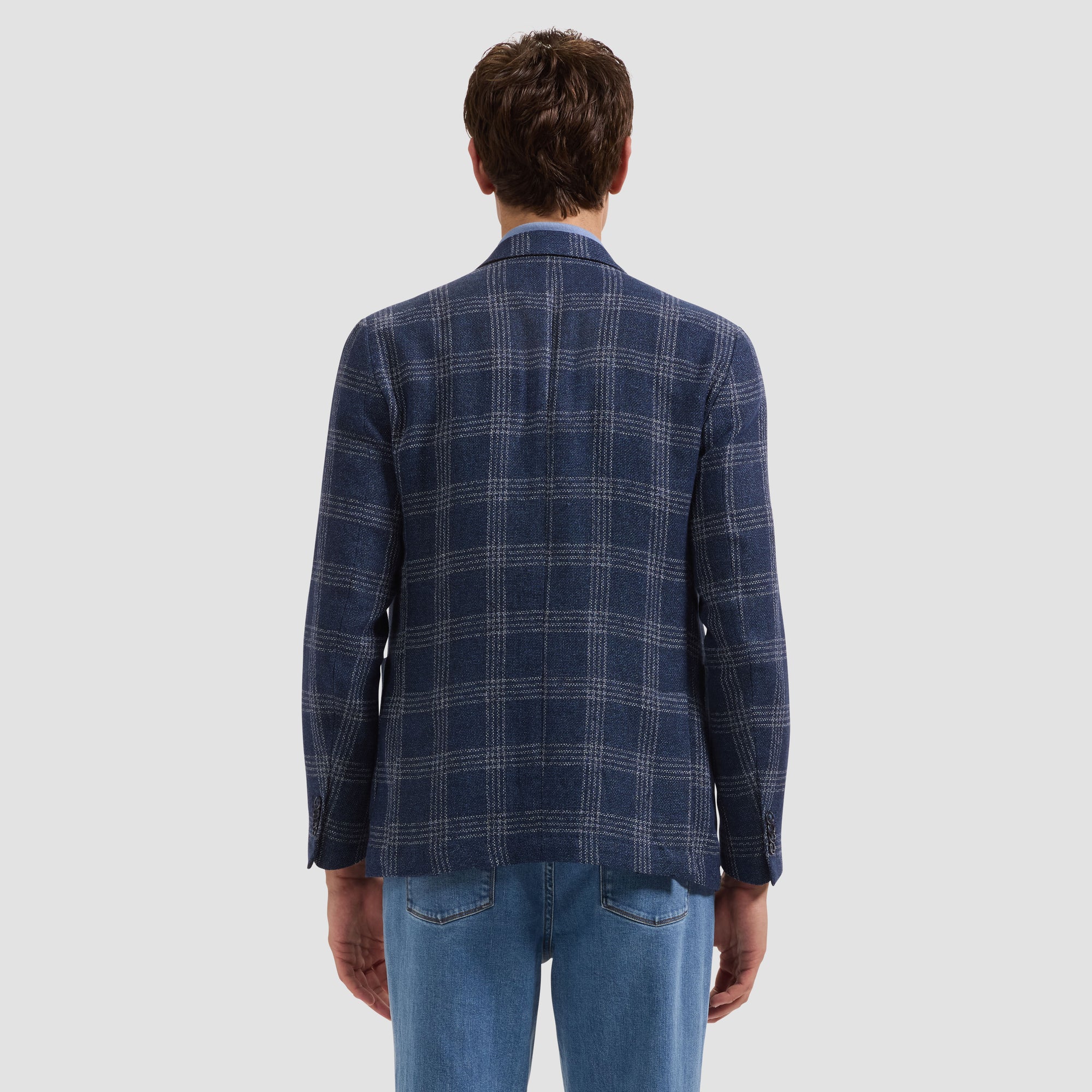 Windowpane Two-Button Blazer