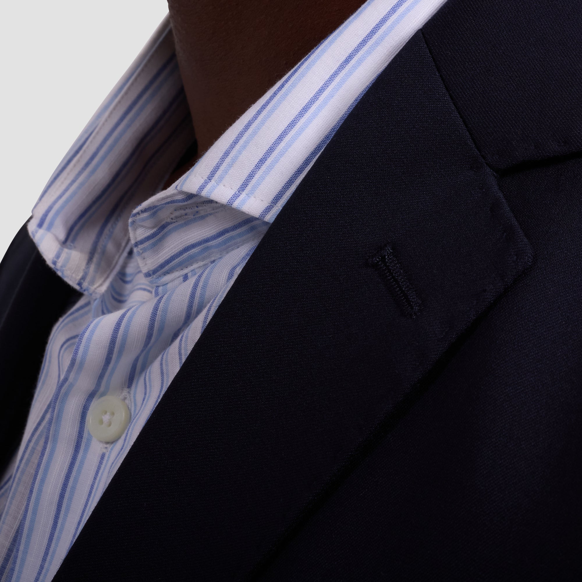 Solid Wool Two-Button Blazer