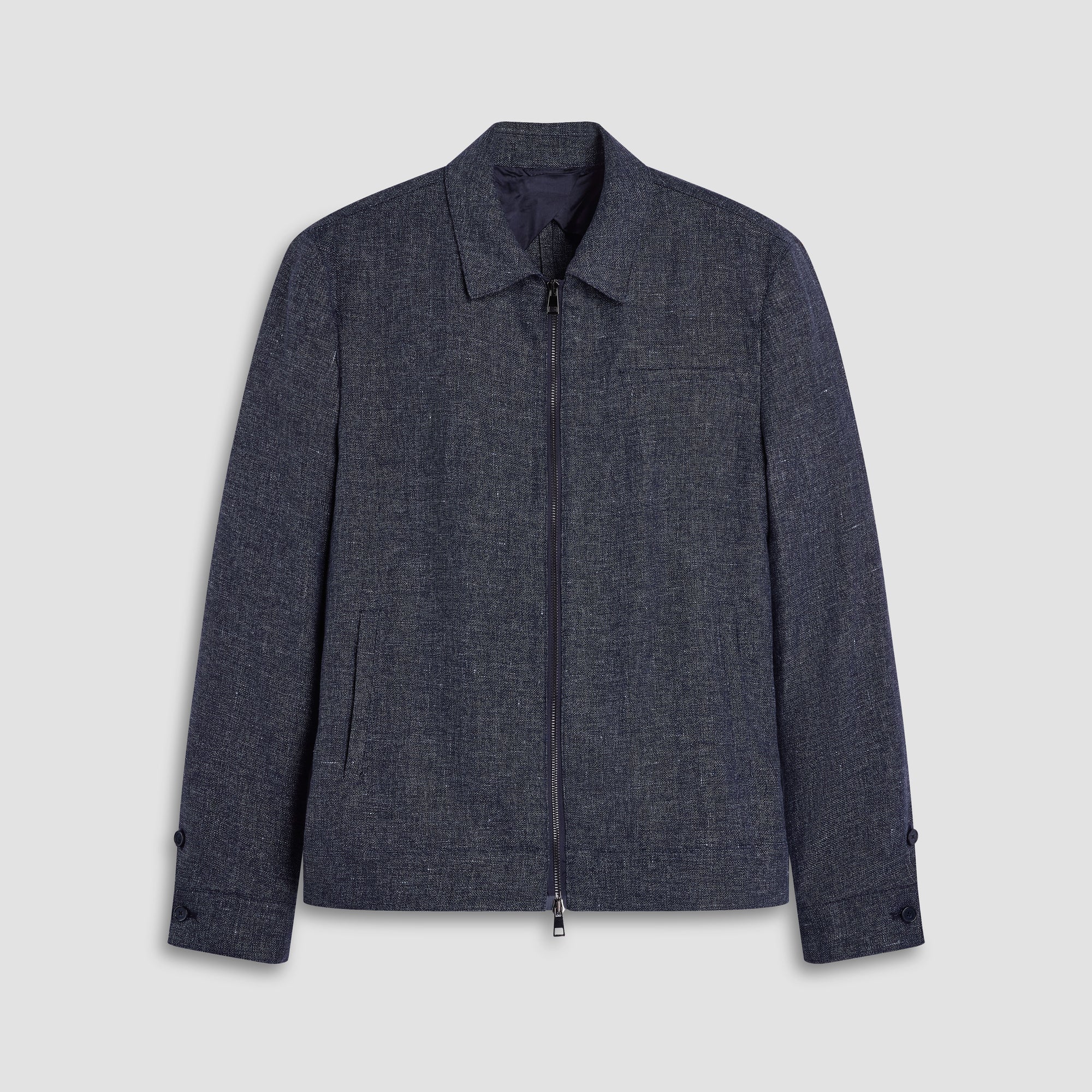 Wool-Linen Hopsack Jacket