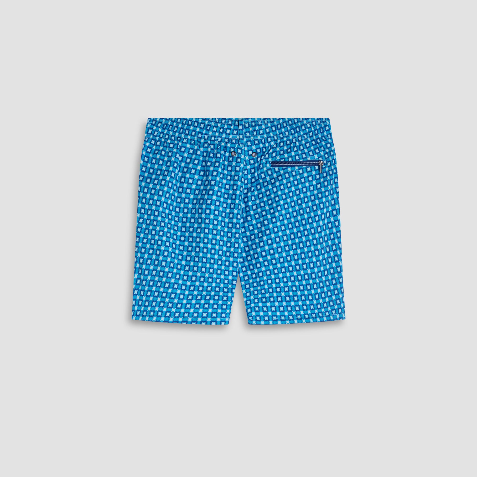 Kai Mid-Length Geometric Swim Trunks