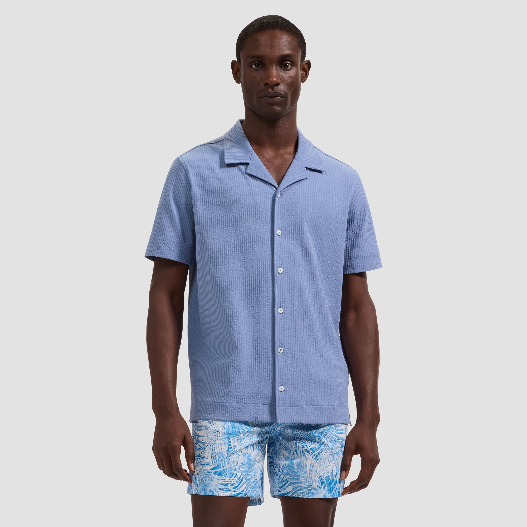 Kai Mid-Length Palm Leaf Swim Trunks