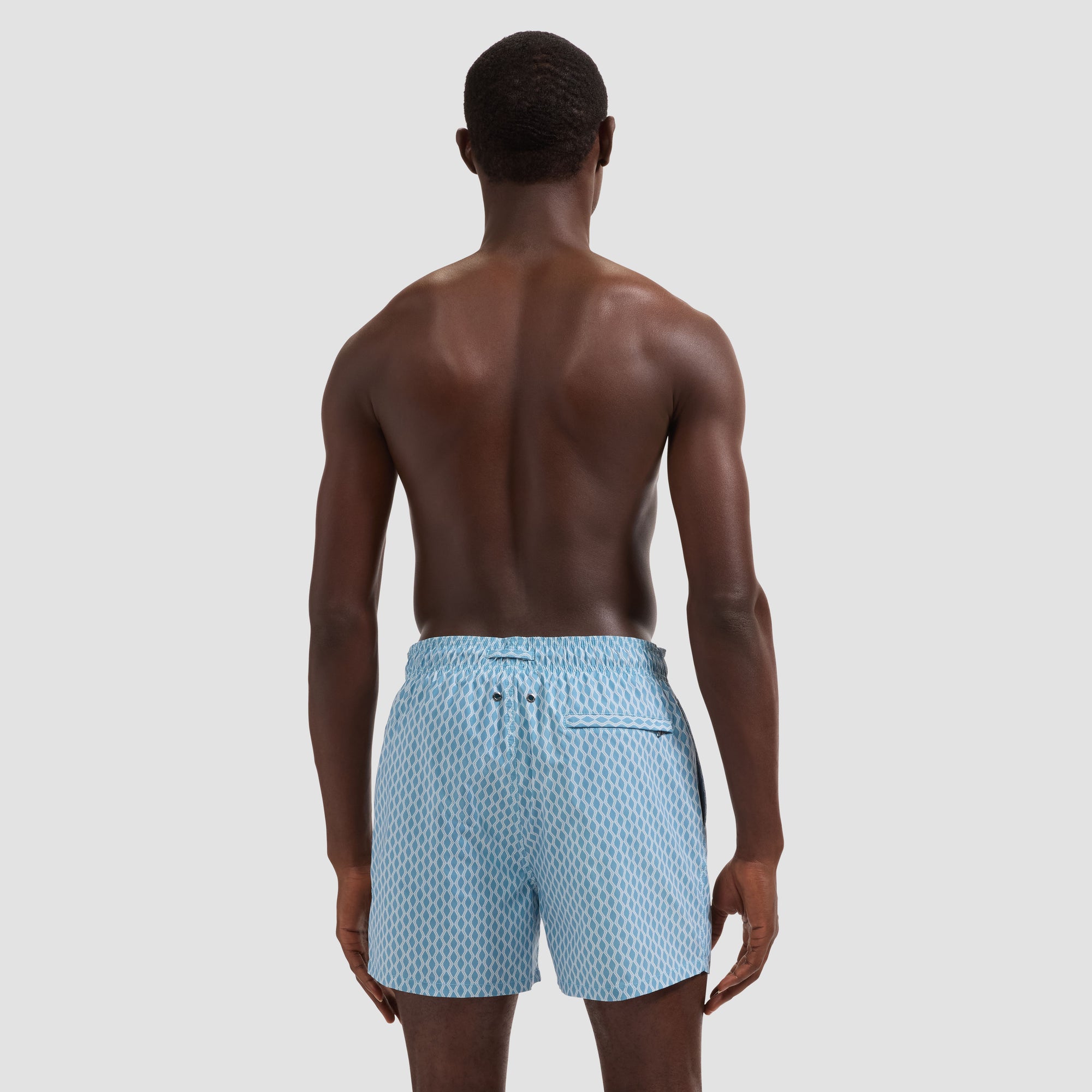 Cruz Shorter-Length Diamond Swim Trunks