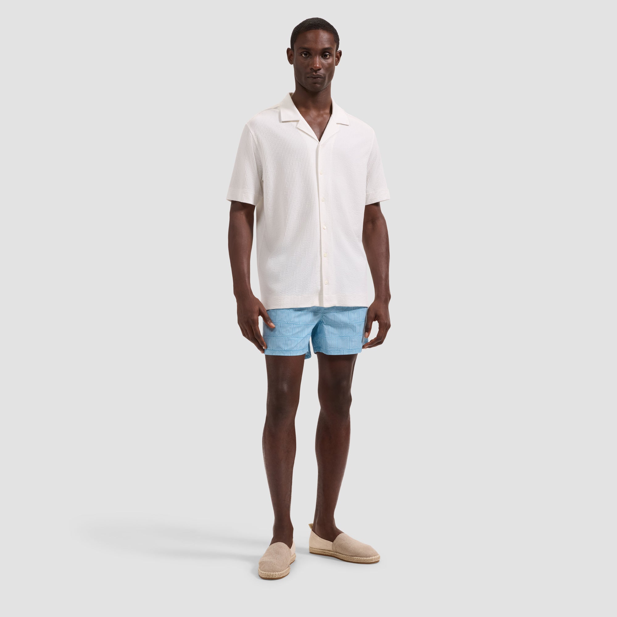 Cruz Shorter-Length Optic Geo Swim Trunks