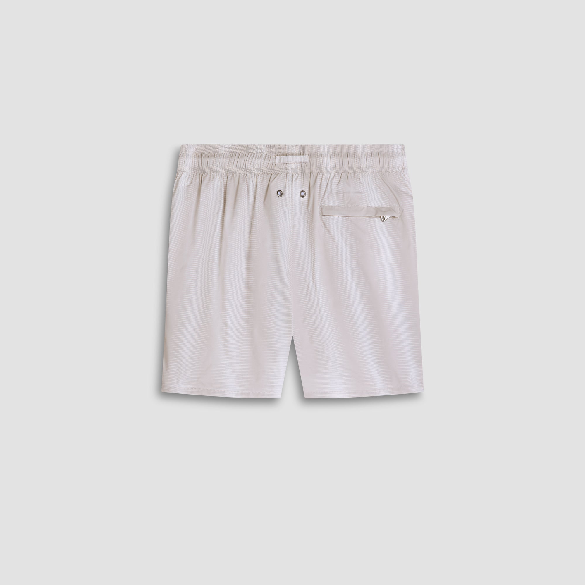 Cruz Shorter-Length Whisper Stripe Swim Trunks