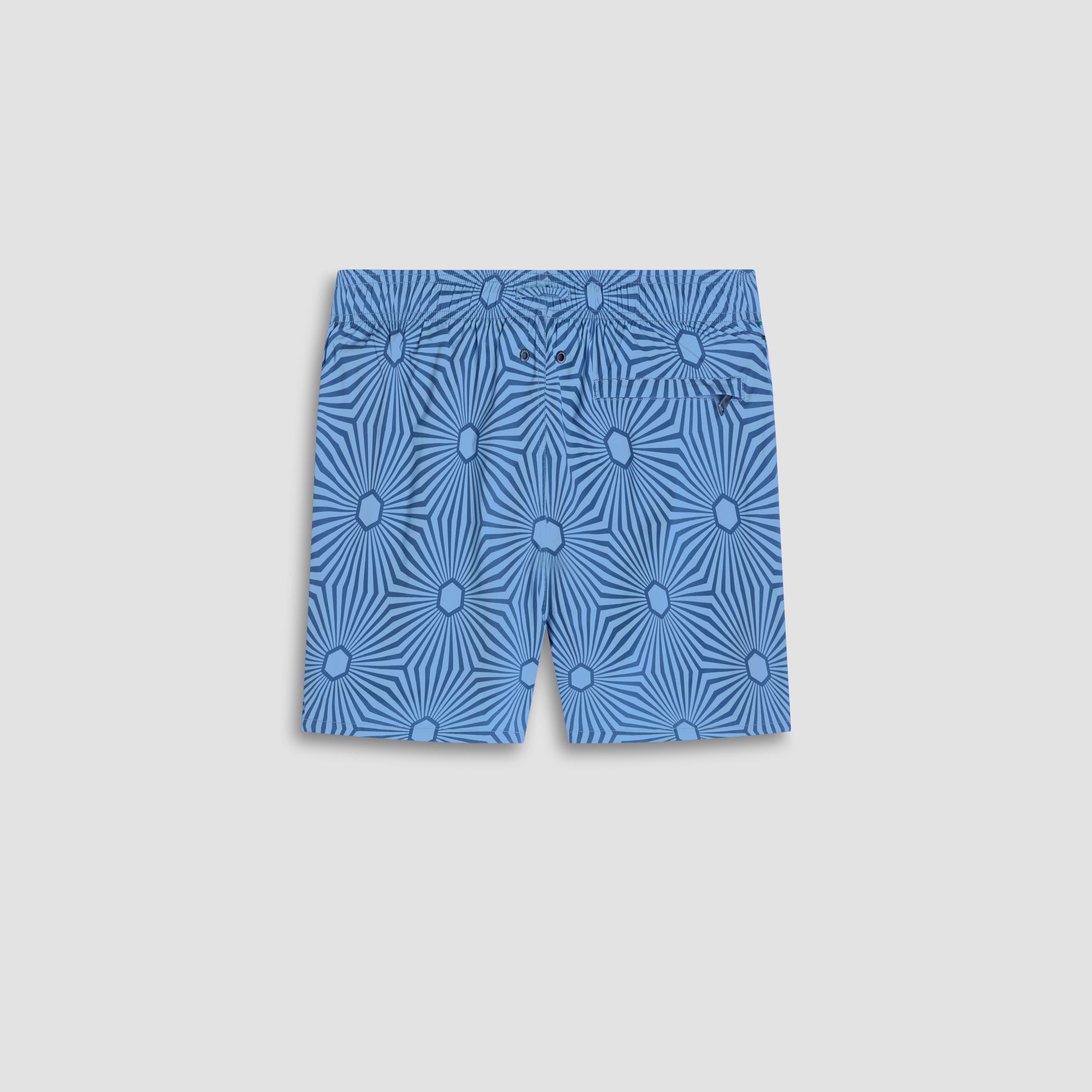 Cruz Shorter-Length Starburst Geo Swim Trunks