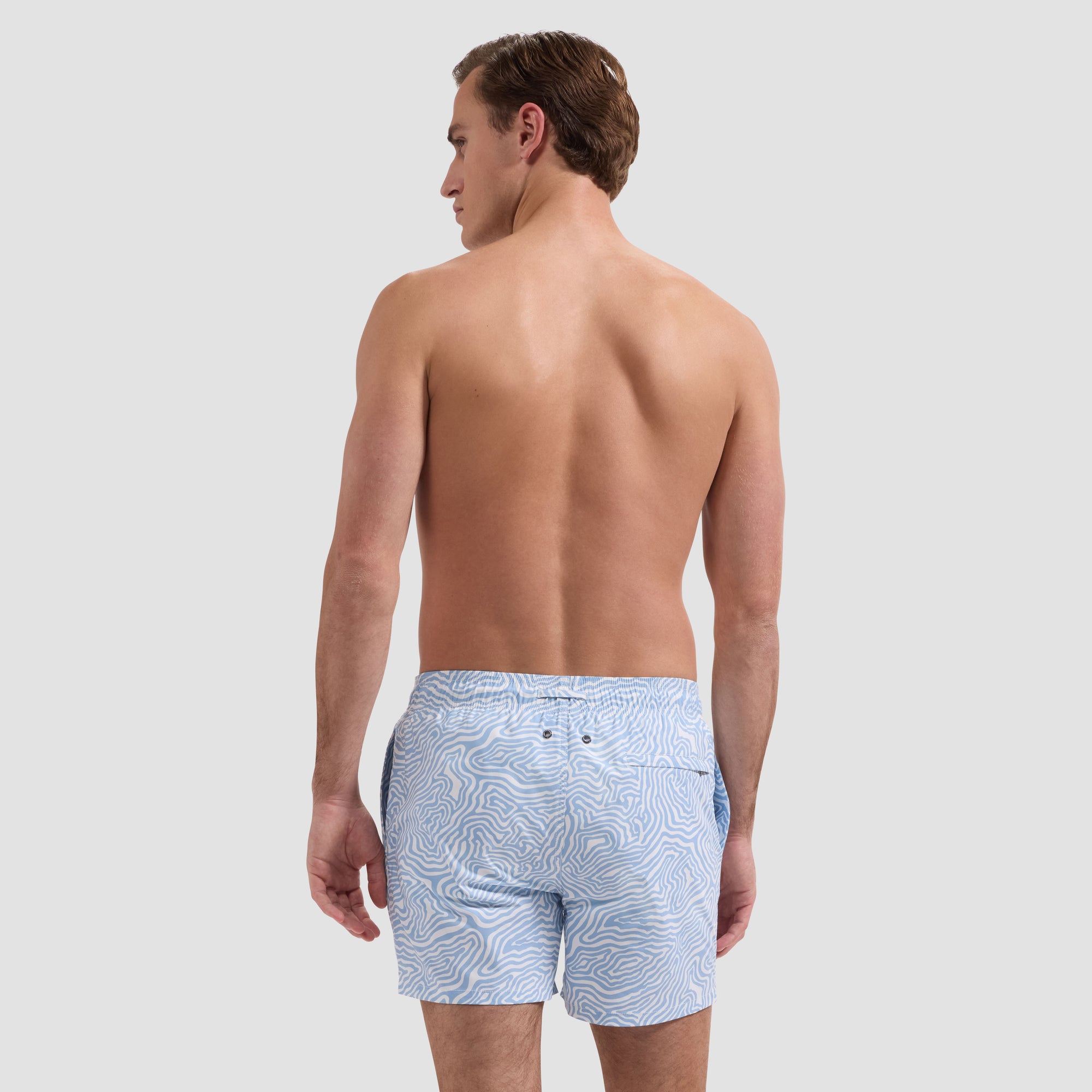 Cruz Shorter-Length Contour Wave Swim Trunks