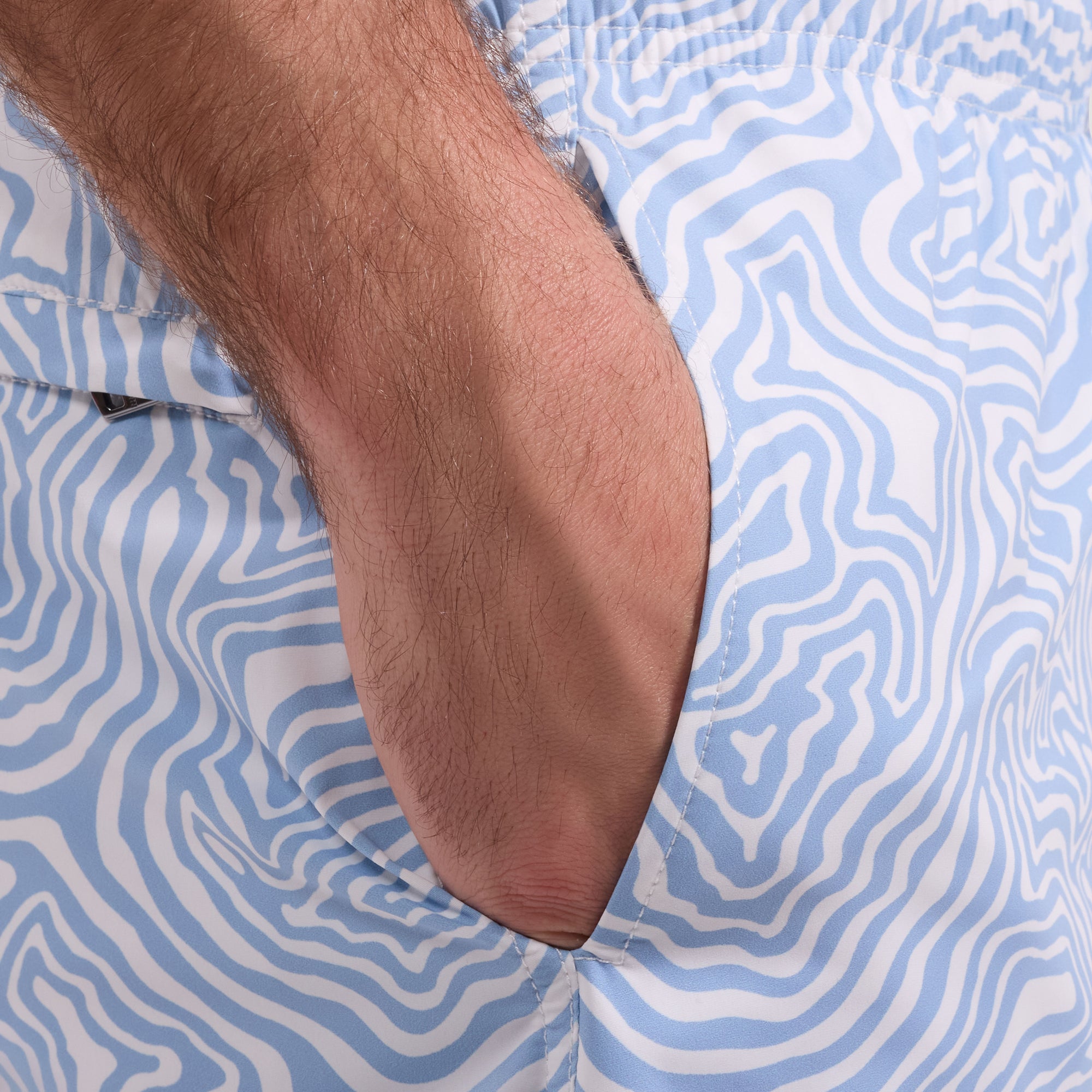 Cruz Shorter-Length Contour Wave Swim Trunks