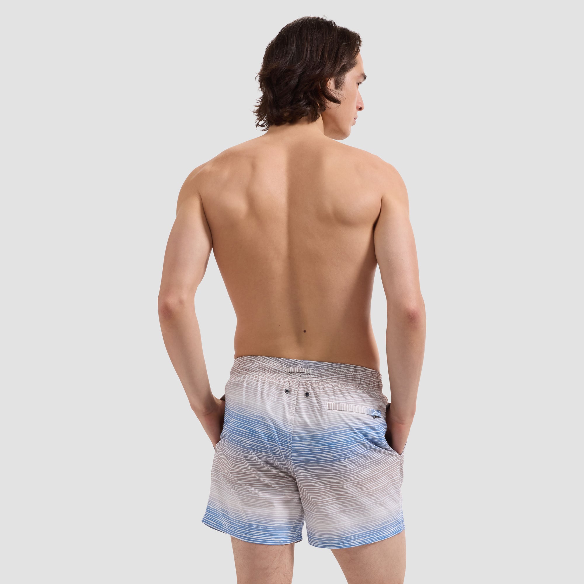 Cruz Shorter-Length Horizon Line Swim Trunks