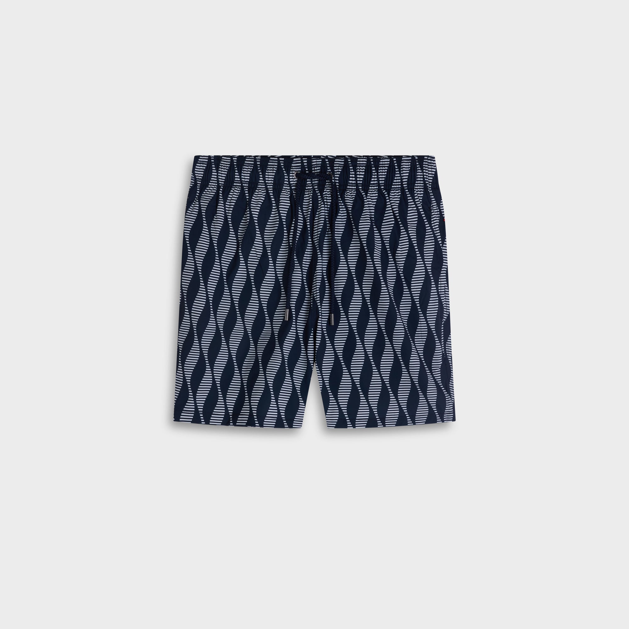 Cruz Shorter-Length Serpentine Stripe Swim Trunks