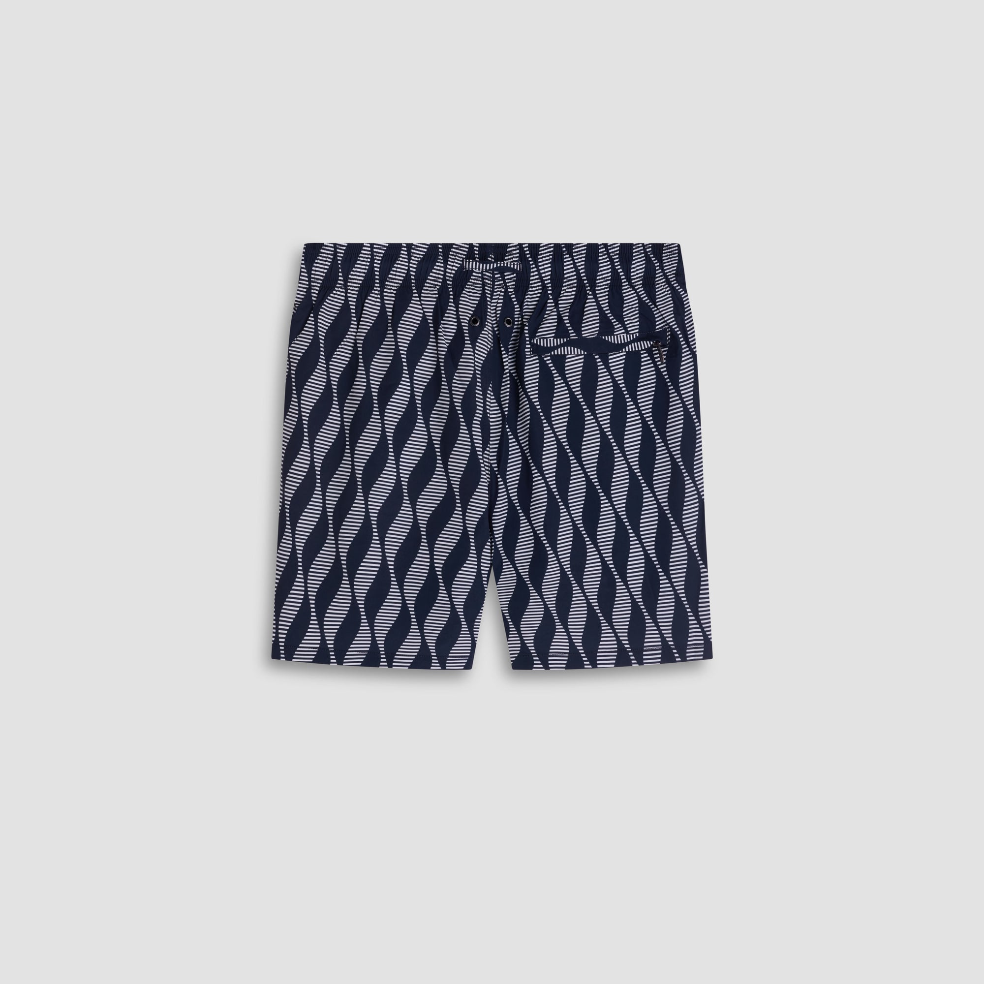 Cruz Shorter-Length Serpentine Stripe Swim Trunks