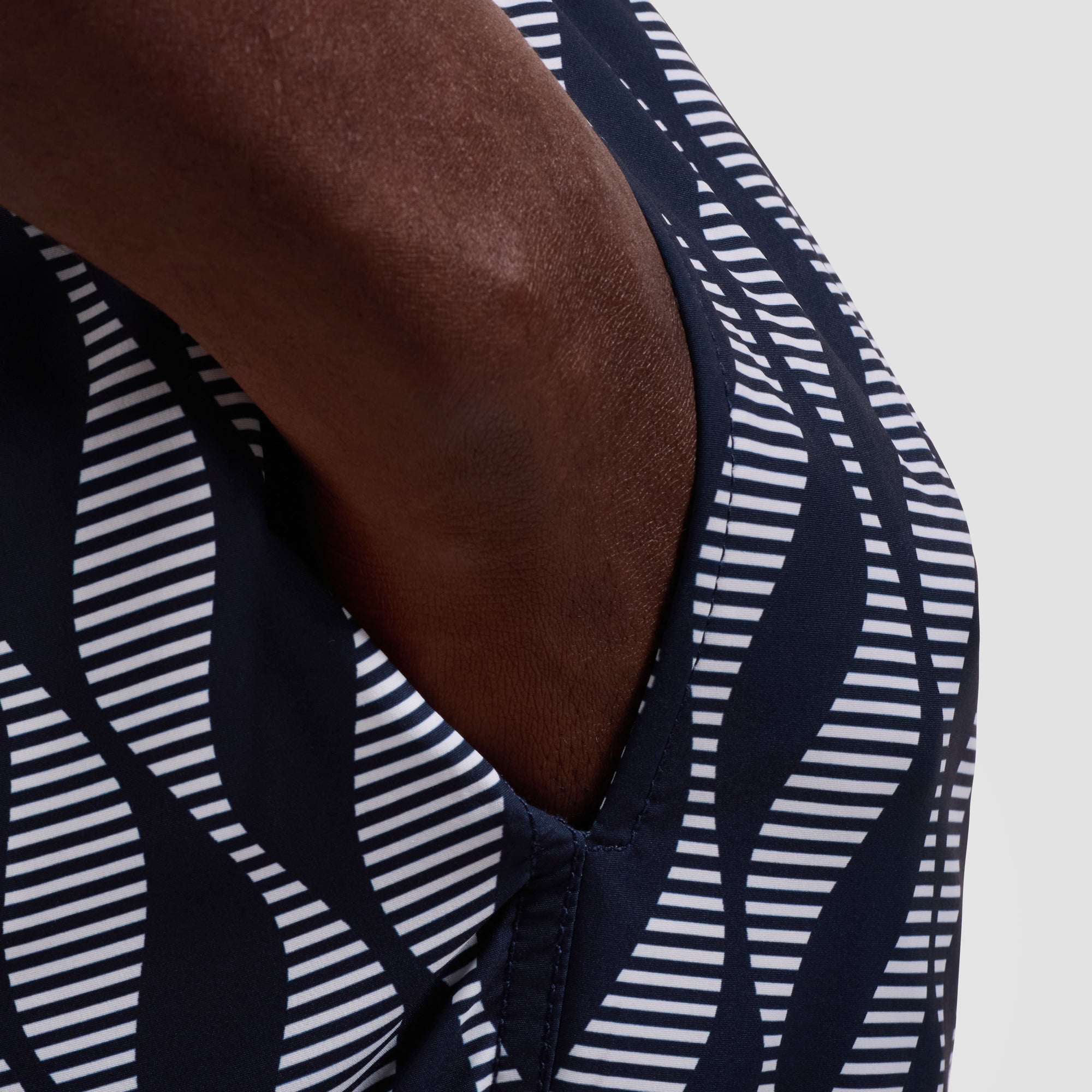 Cruz Shorter-Length Serpentine Stripe Swim Trunks
