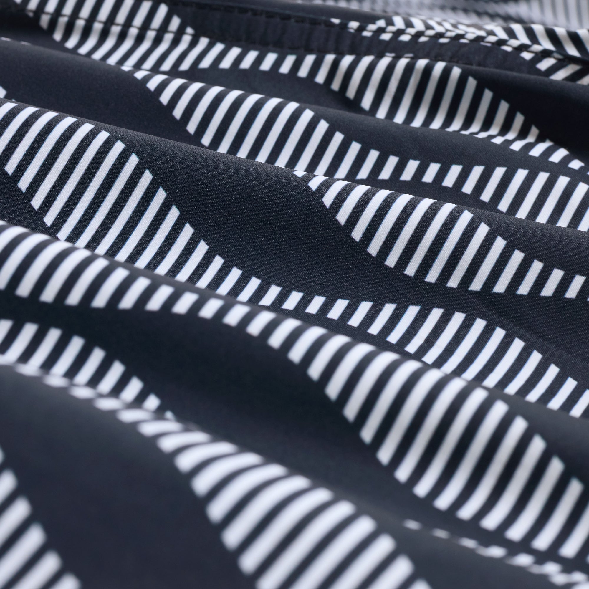 Cruz Shorter-Length Serpentine Stripe Swim Trunks