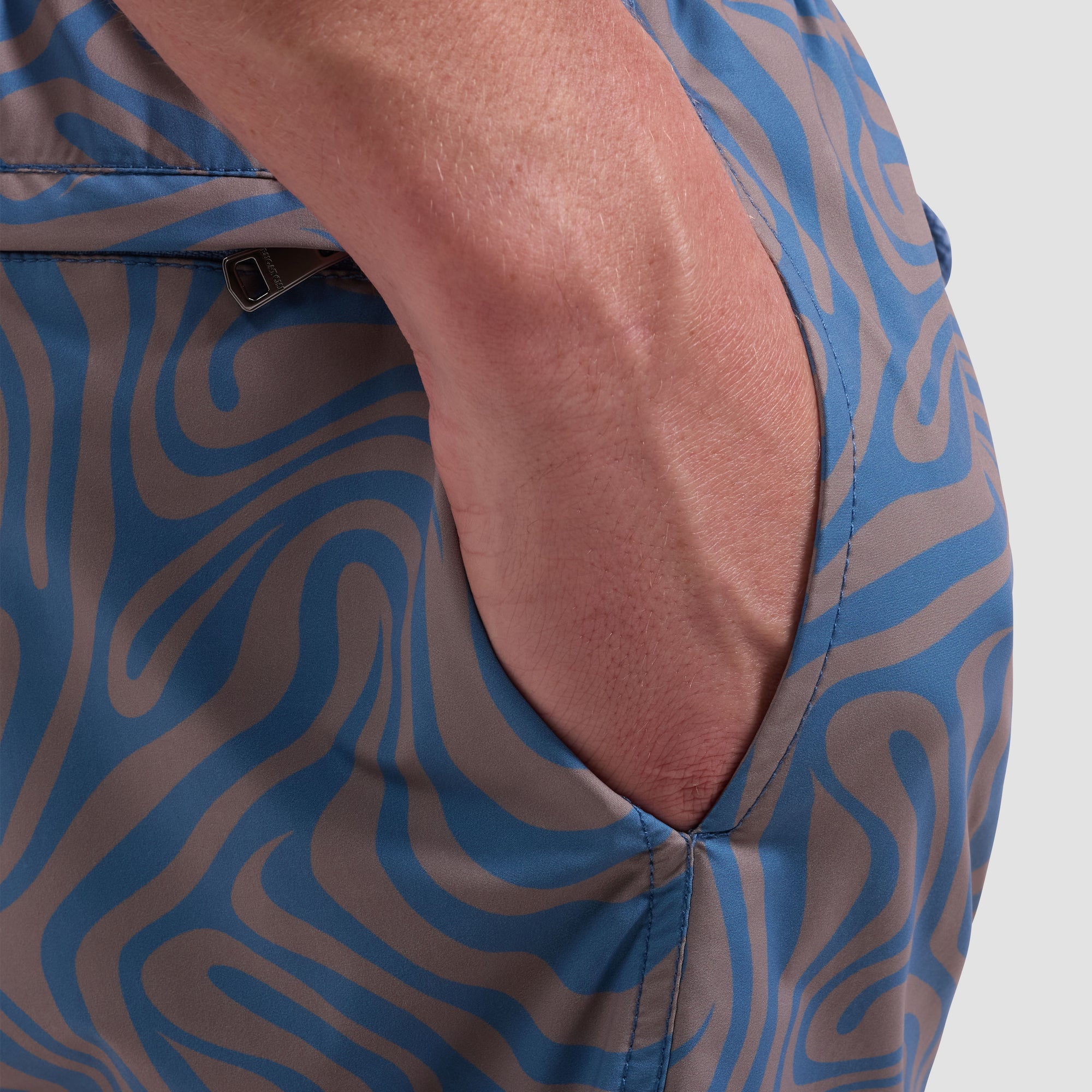 Cruz Shorter-Length Contour Wave Swim Trunks
