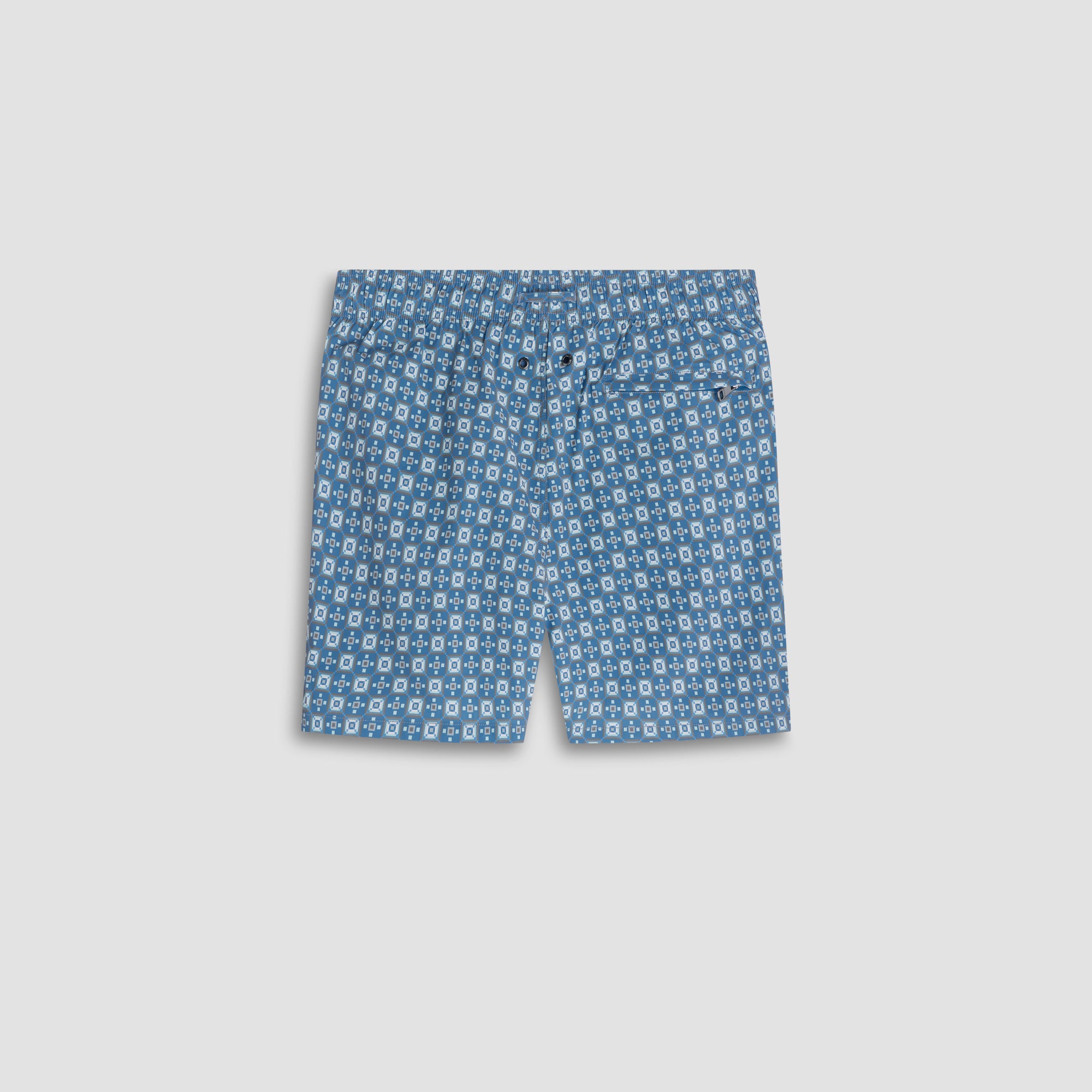 Cruz Shorter-Length Retro Tile Swim Trunks
