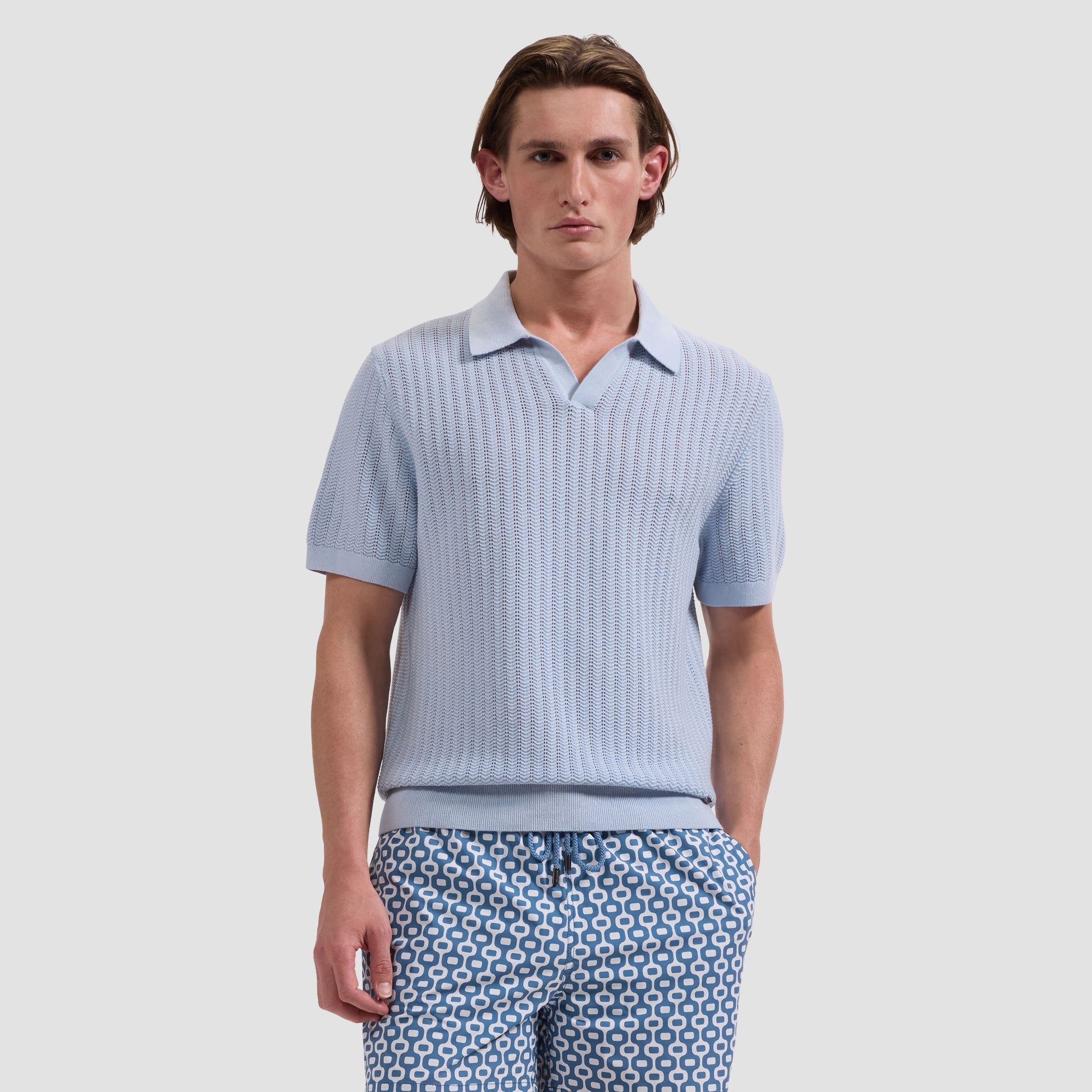 Cruz Shorter-Length Retro Link Swim Trunks