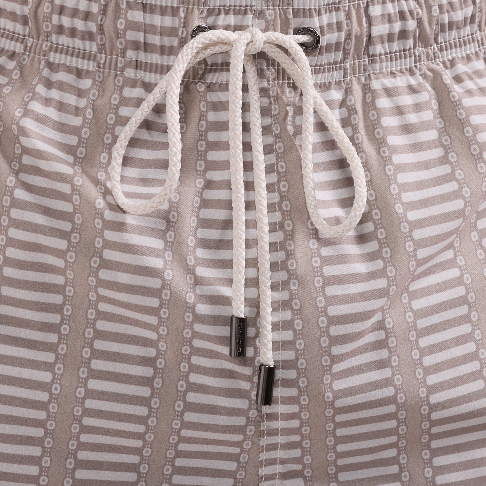 Cruz Shorter-Length Ladder Stripe Swim Trunks