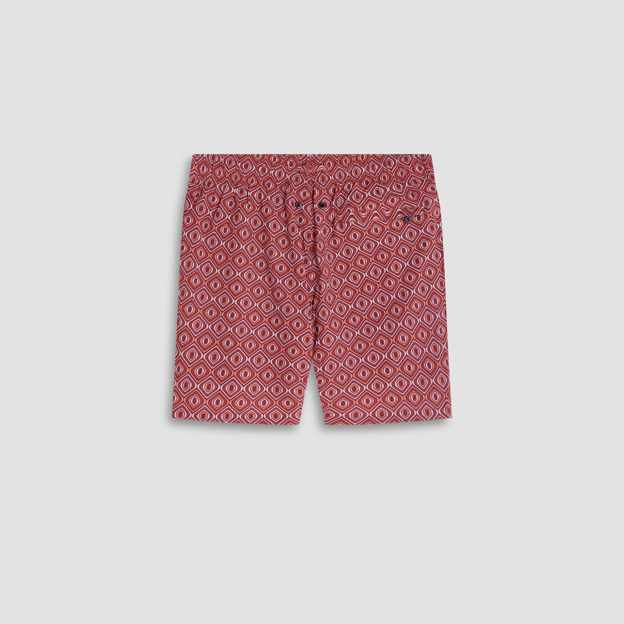 Cruz Shorter-Length Retro Diamond Swim Trunks