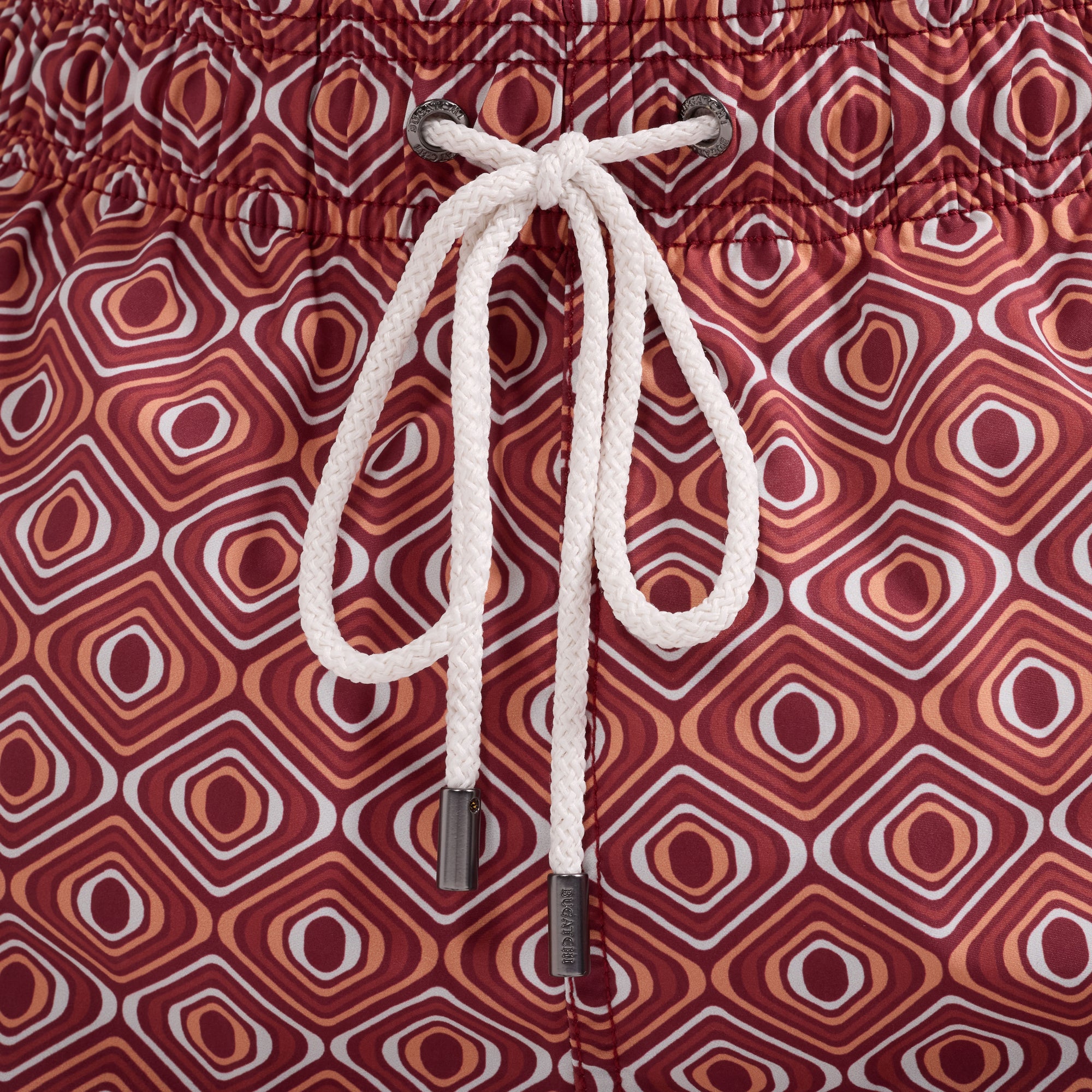 Cruz Shorter-Length Retro Diamond Swim Trunks