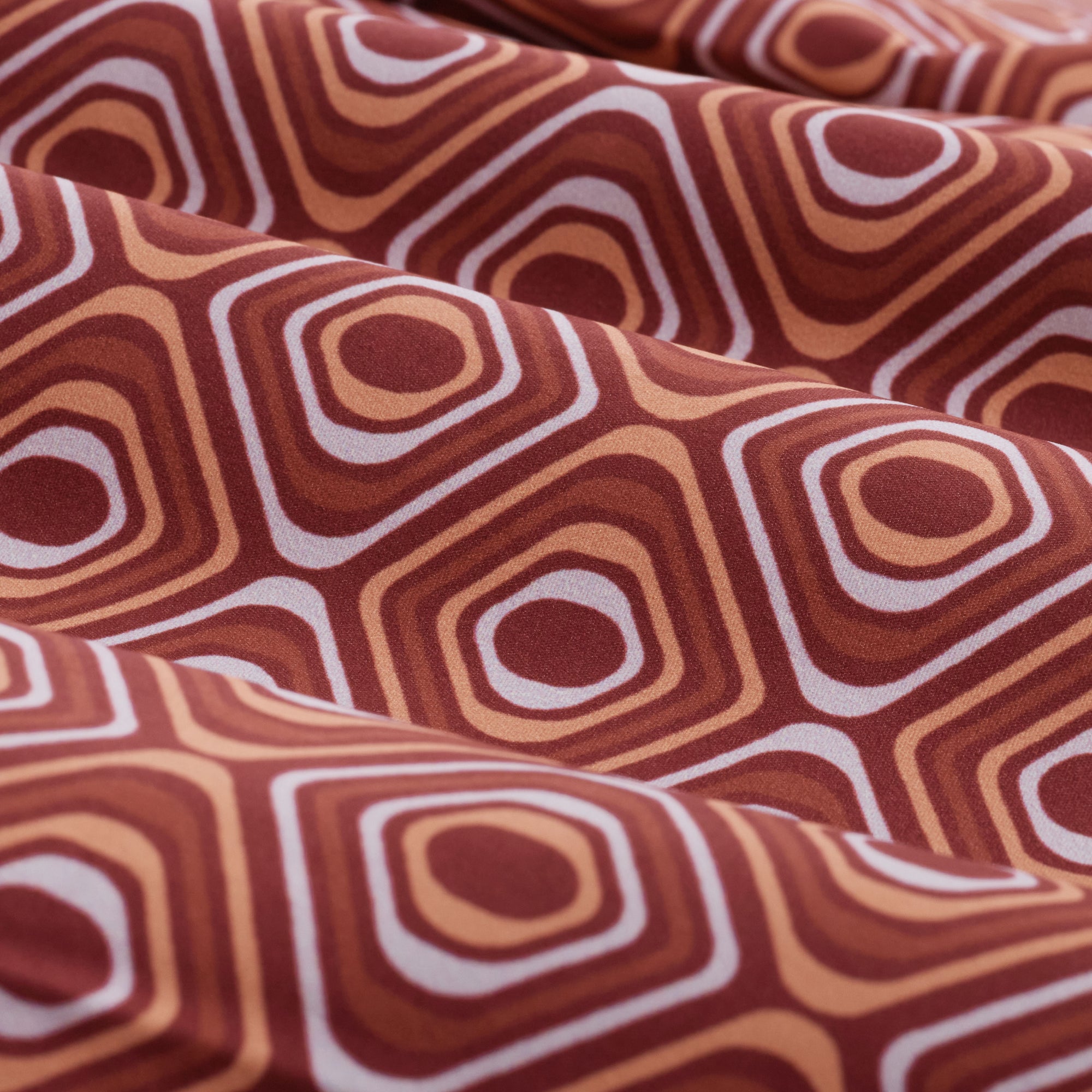 Cruz Shorter-Length Retro Diamond Swim Trunks