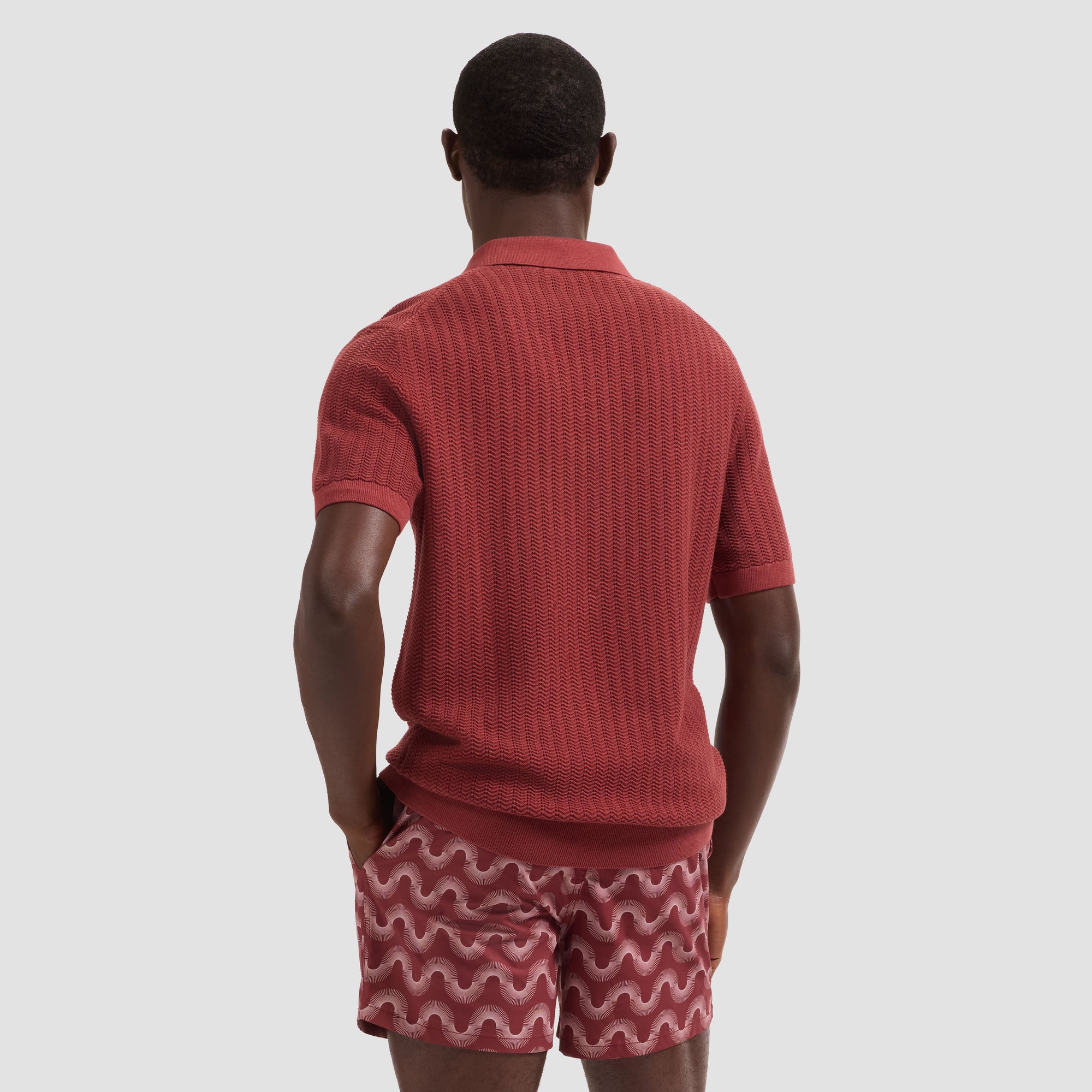 Cruz Shorter-Length Kinetic Wave Swim Trunks