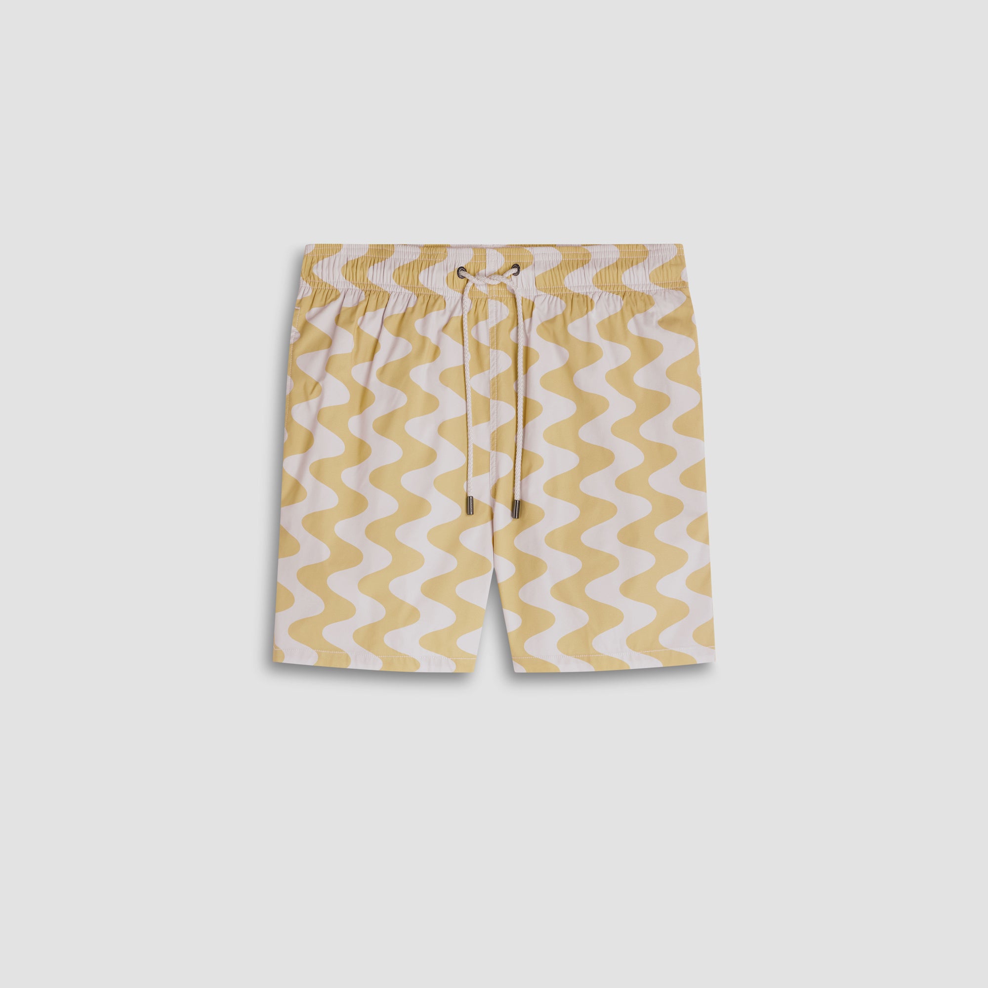 Cruz Shorter-Length Retro Wave Swim Trunks