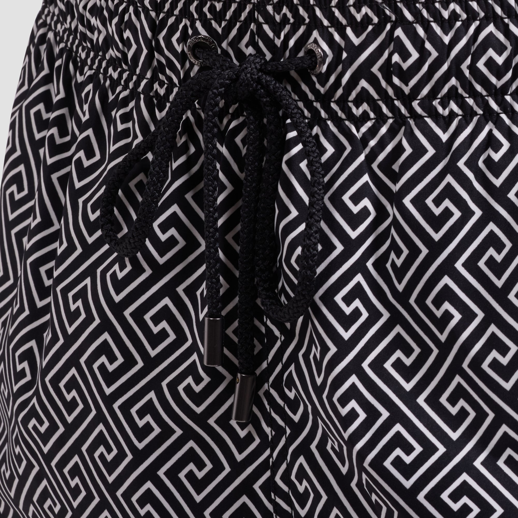 Cruz Shorter-Length Greek Key Swim Trunks