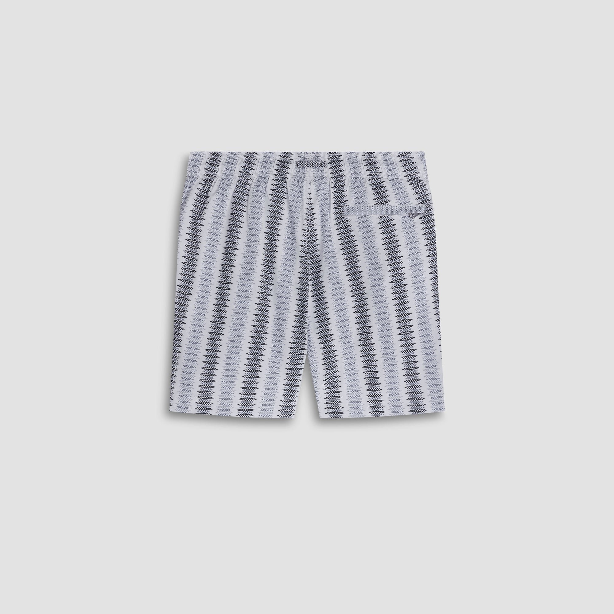Cruz Shorter-Length Diamond Stripe Swim Trunks