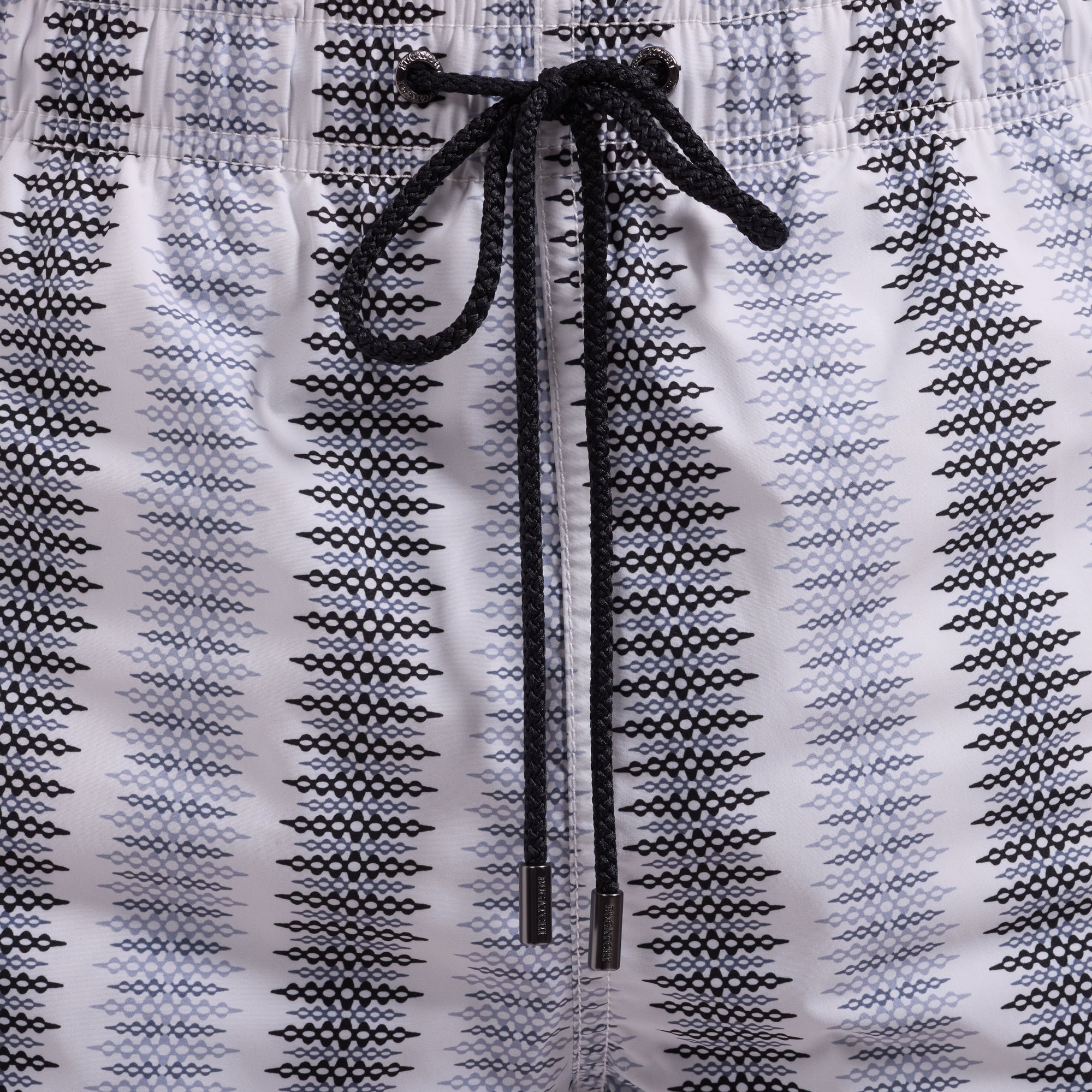 Cruz Shorter-Length Diamond Stripe Swim Trunks
